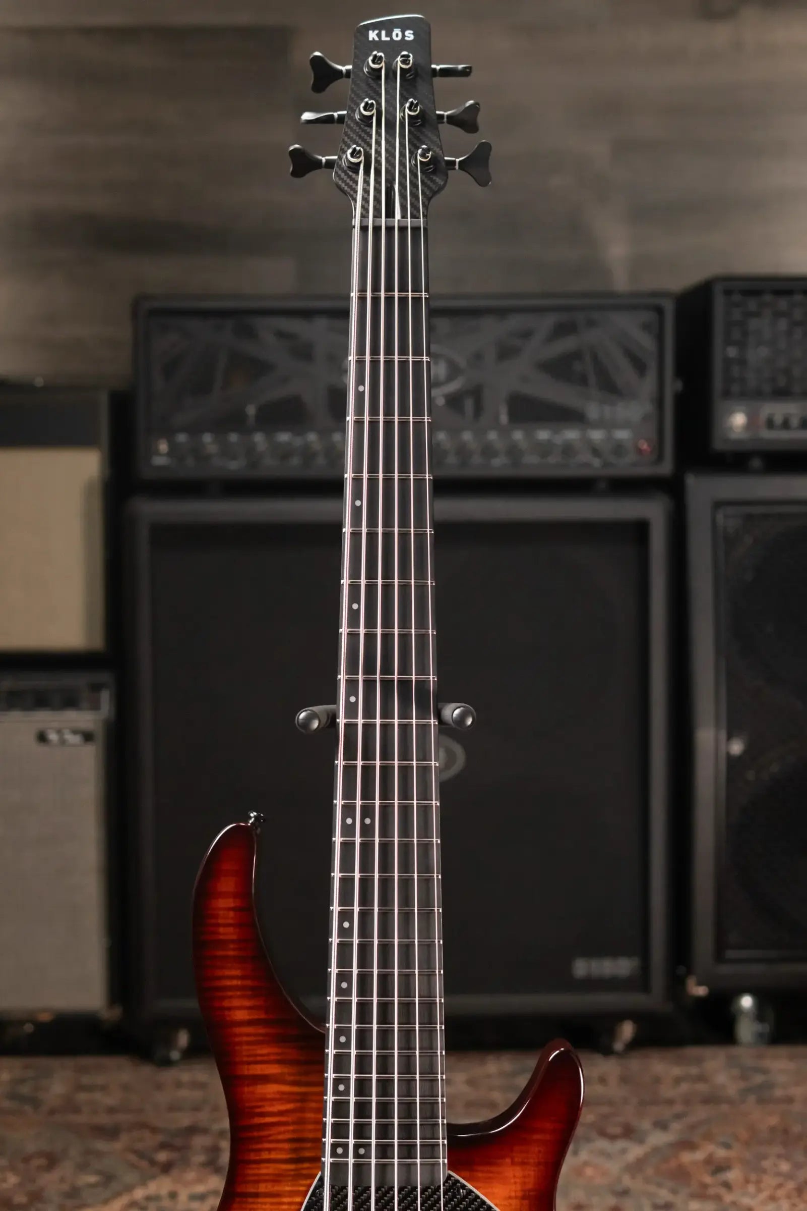 Klos Custom Series Apollo VI Passive Bass - Flame Sunburst with Gig Bag