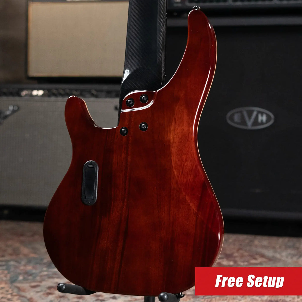 KLOS Apollo VI Custom Active Bass - Red with Gig Bag