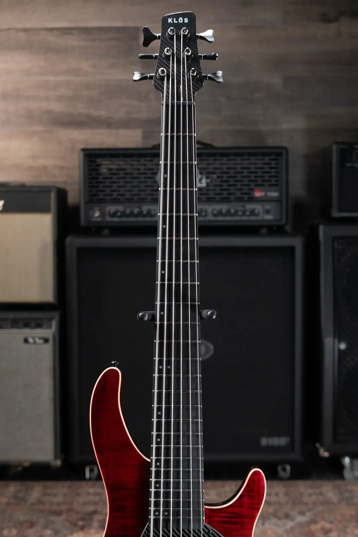 KLOS Apollo VI Custom Active Bass - Red with Gig Bag