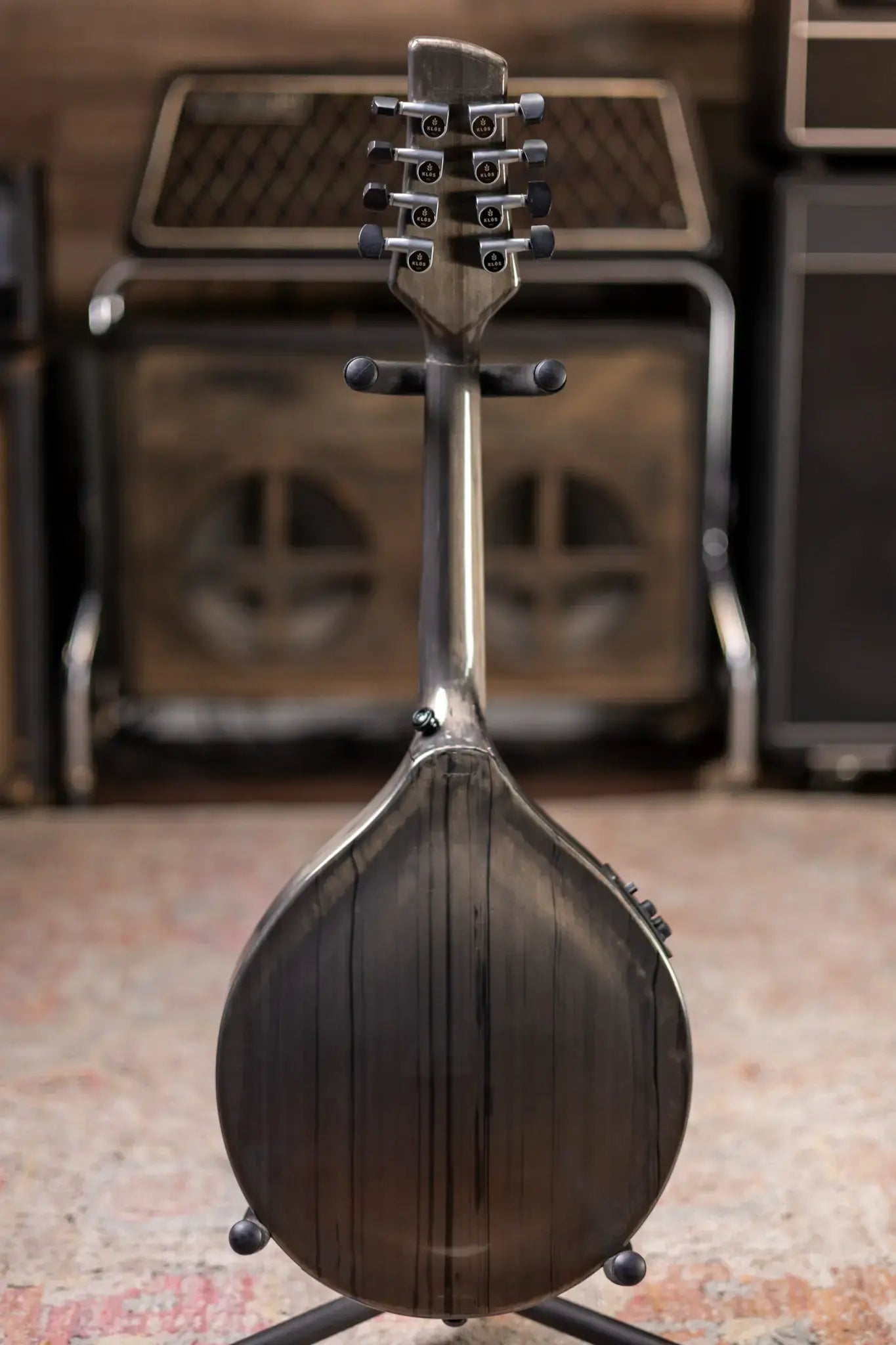 Klos Full Carbon Deluxe Acoustic/Electric Mandolin - Carbon Timber with Gig Bag