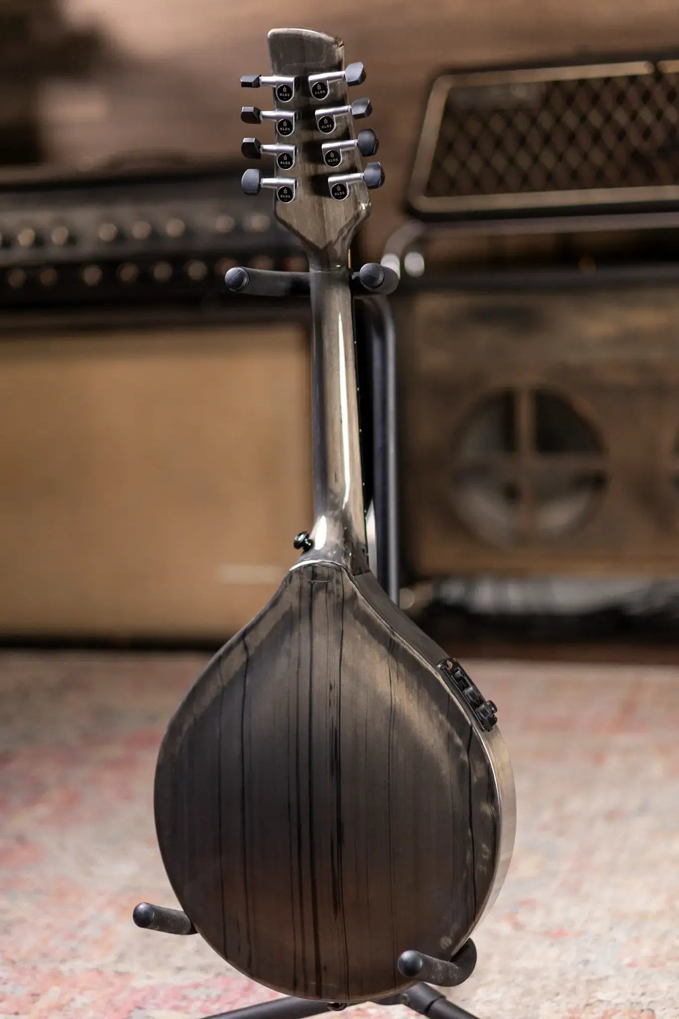 Klos Full Carbon Deluxe Acoustic/Electric Mandolin - Carbon Timber with Gig Bag