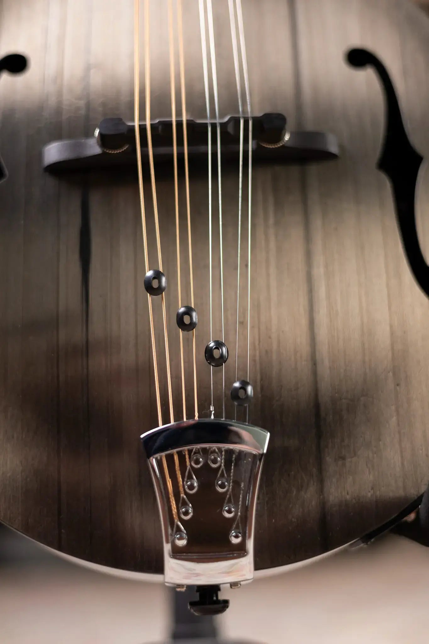 Klos Full Carbon Deluxe Acoustic/Electric Mandolin - Carbon Timber with Gig Bag