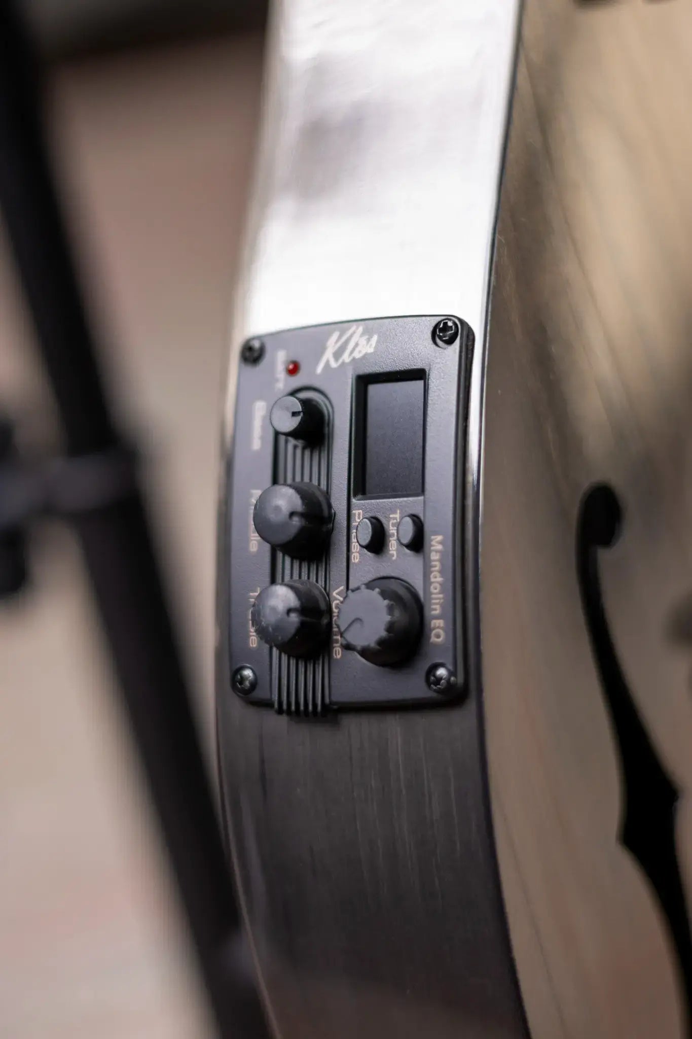 Klos Full Carbon Deluxe Acoustic/Electric Mandolin - Carbon Timber with Gig Bag