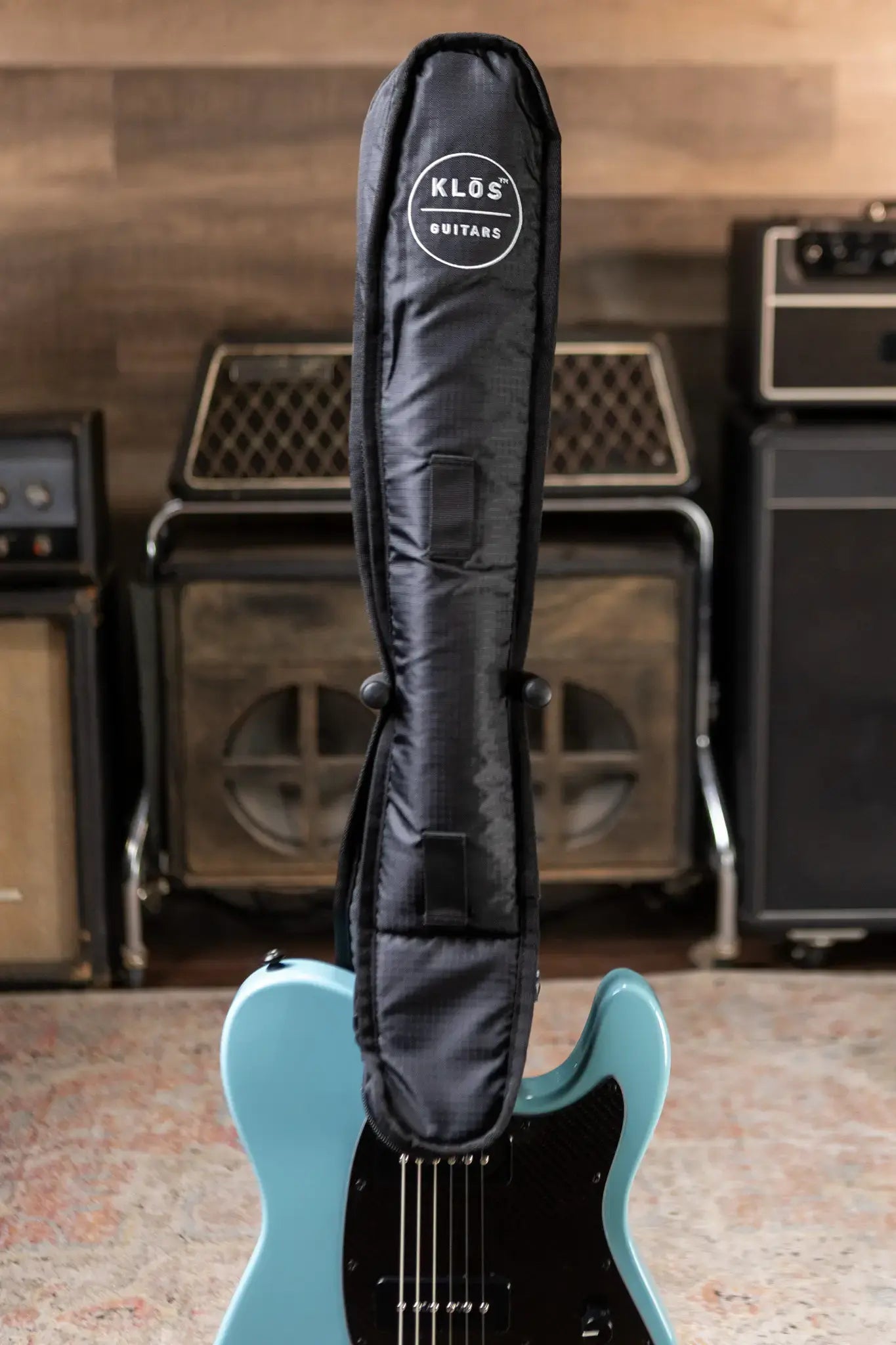 Klos Telomere Custom Series Paulownia P-90s Electric Guitar - Stone Blue with Gig Bag