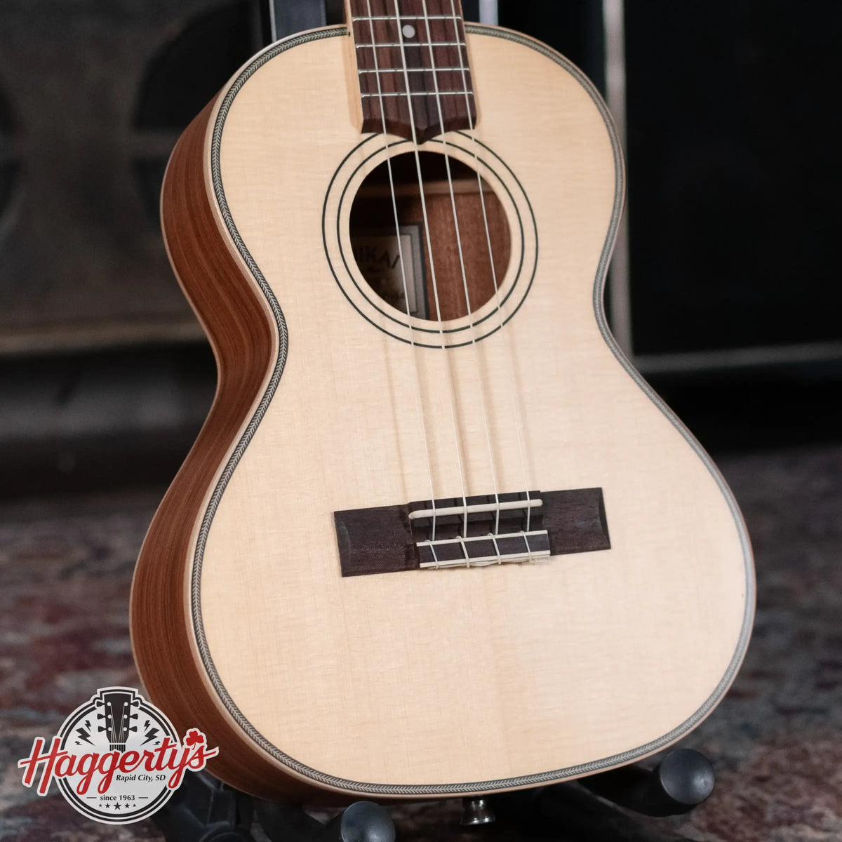Lanikai SPST T Solid Spruce Top Morado Back and Side Tenor Ukulele Natural 67056360d8581