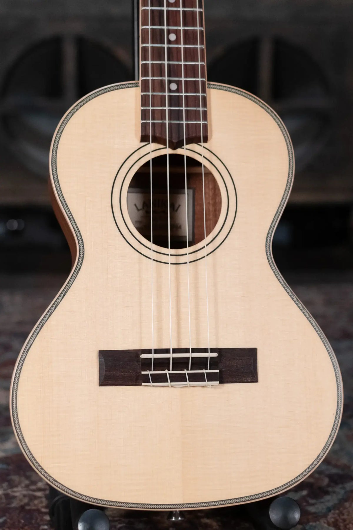 Lanikai SPST T Solid Spruce Top Morado Back and Side Tenor Ukulele Natural 6705636270400