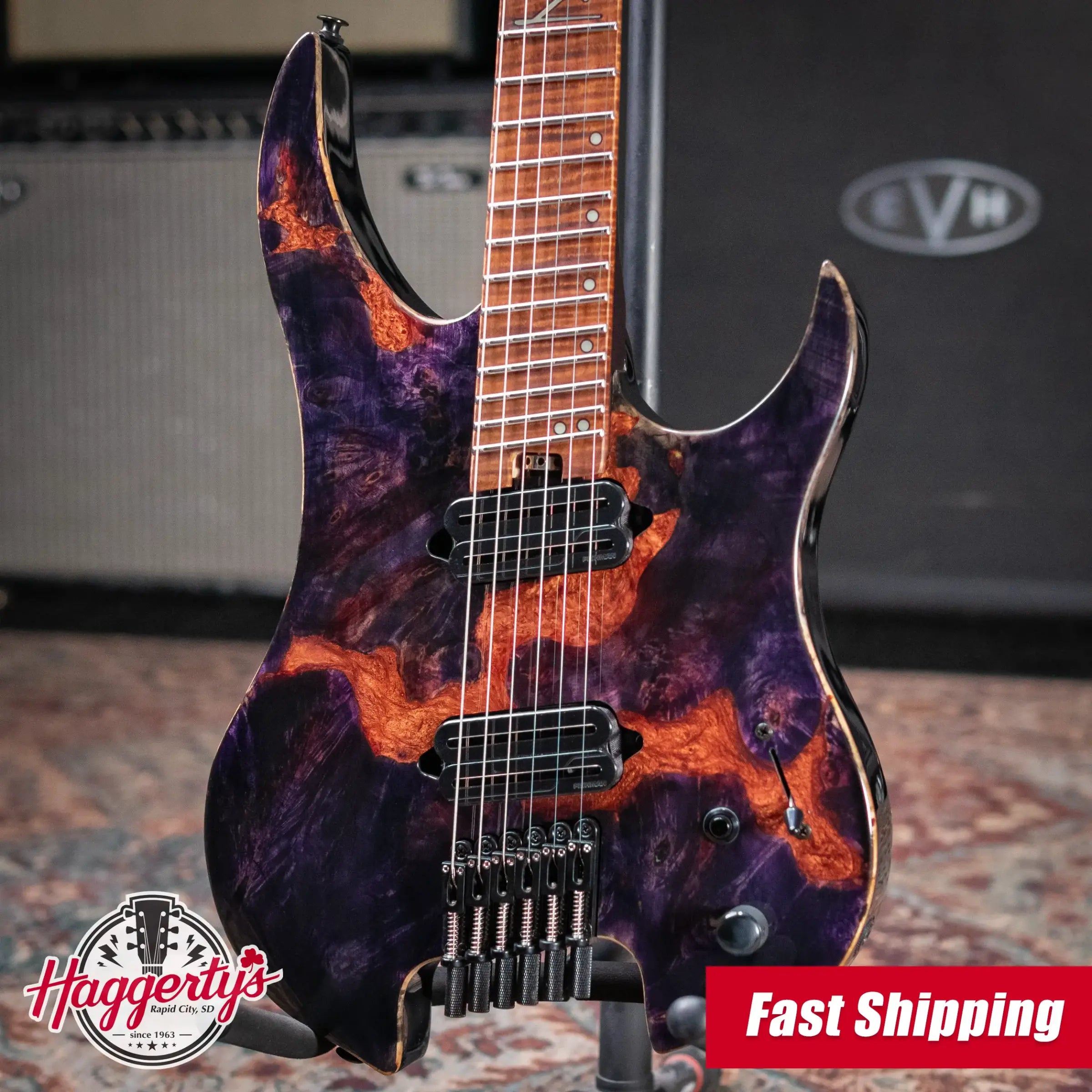 Legator GX6F-MG Ghost Headless Electric Guitar - Magma with Gig Bag