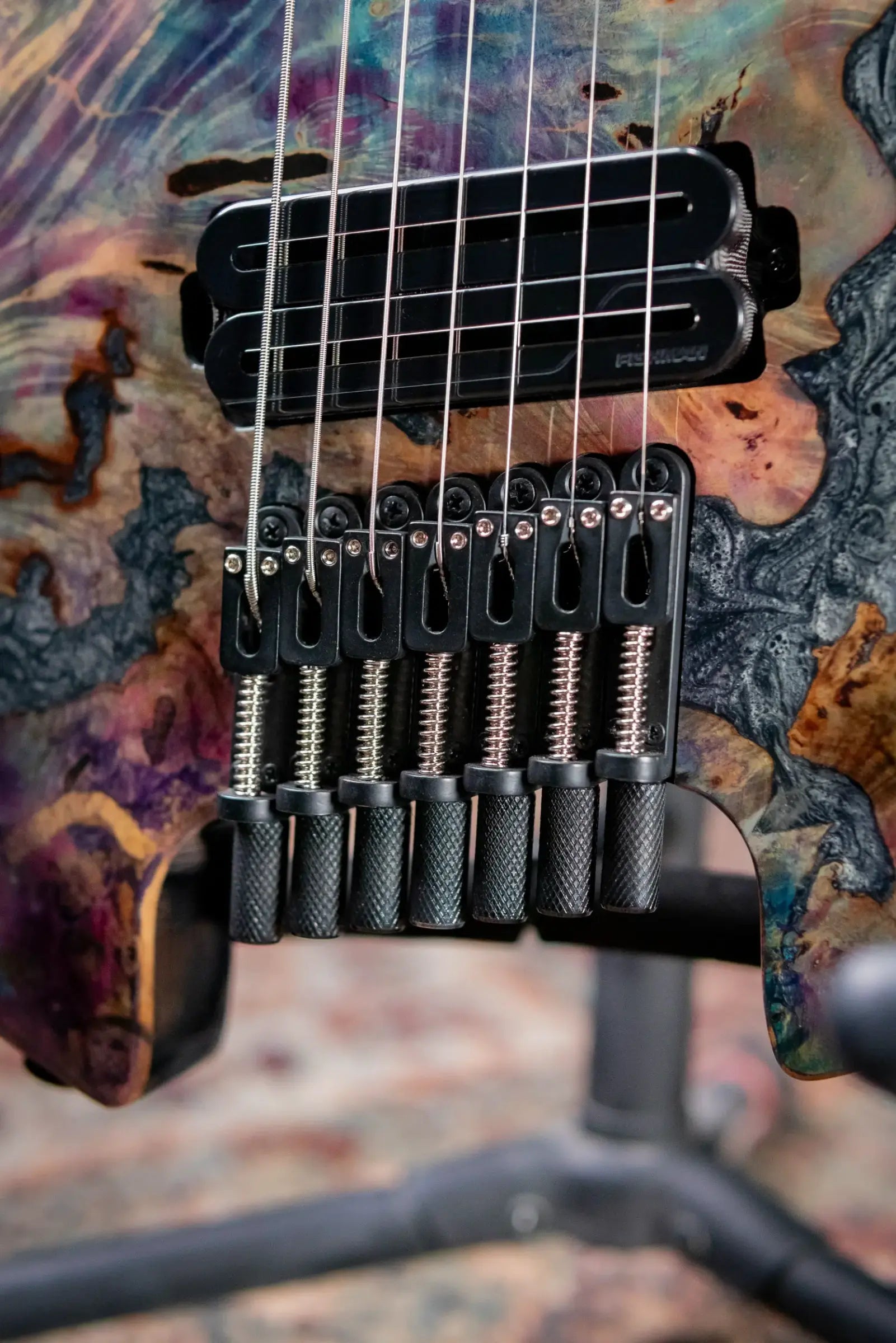 Legator GX7F-CL Ghost 7-String Multi-Scale Headless Electric Guitar - Coral with Gig Bag