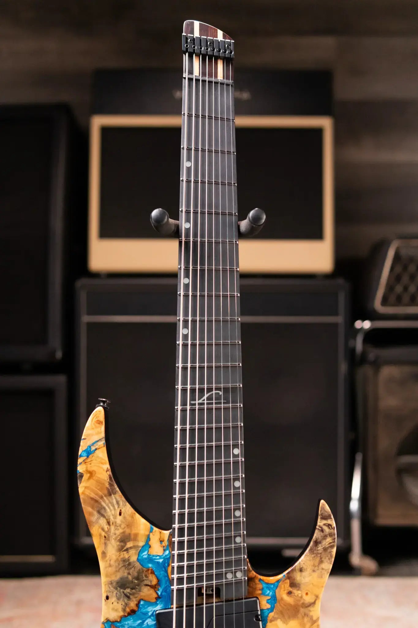 Legator GX8F-CB Ghost 8-String Multi-Scale Headless Electric Guitar - Caribbean with Gig Bag