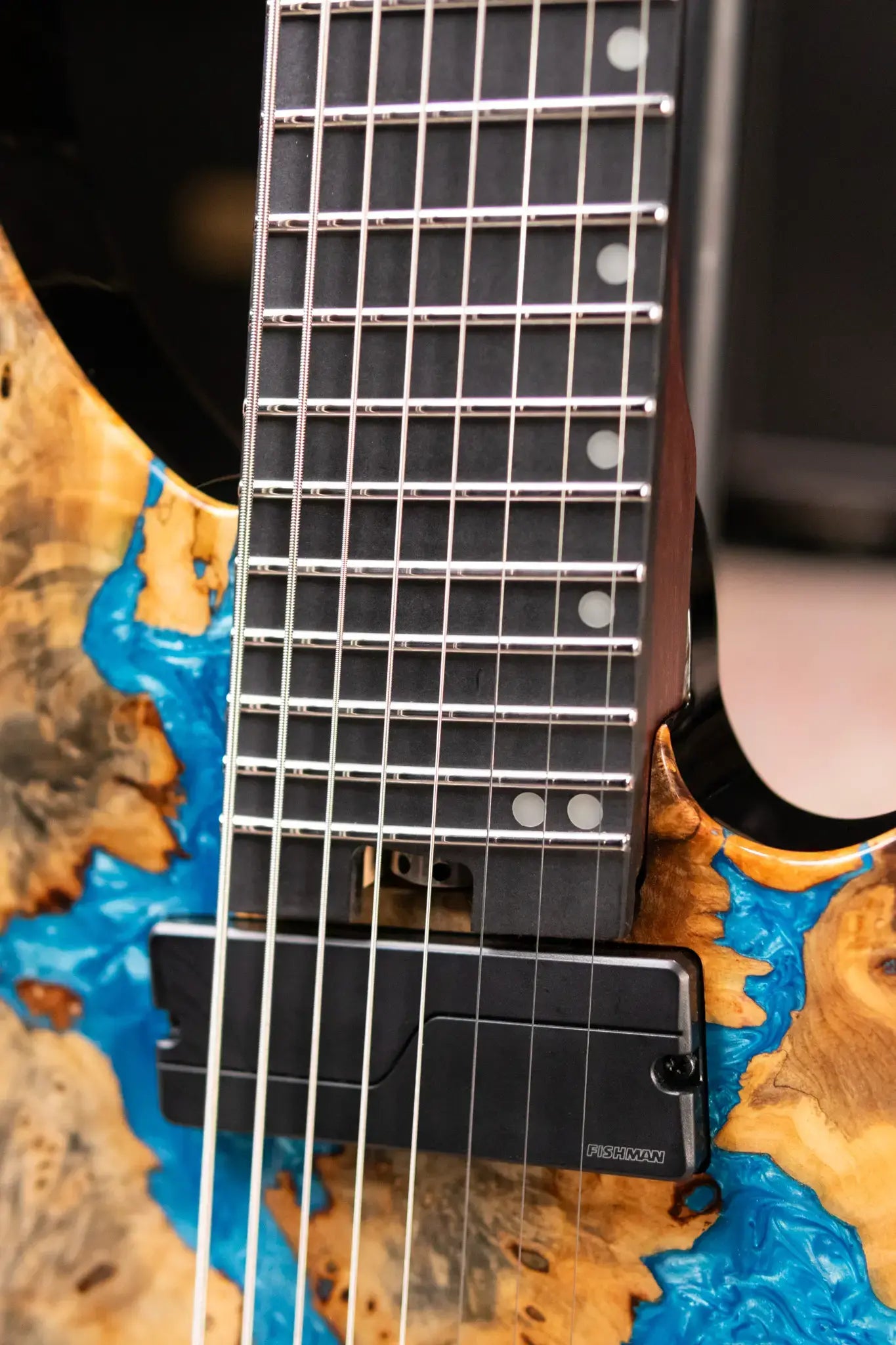 Legator GX8F-CB Ghost 8-String Multi-Scale Headless Electric Guitar - Caribbean with Gig Bag