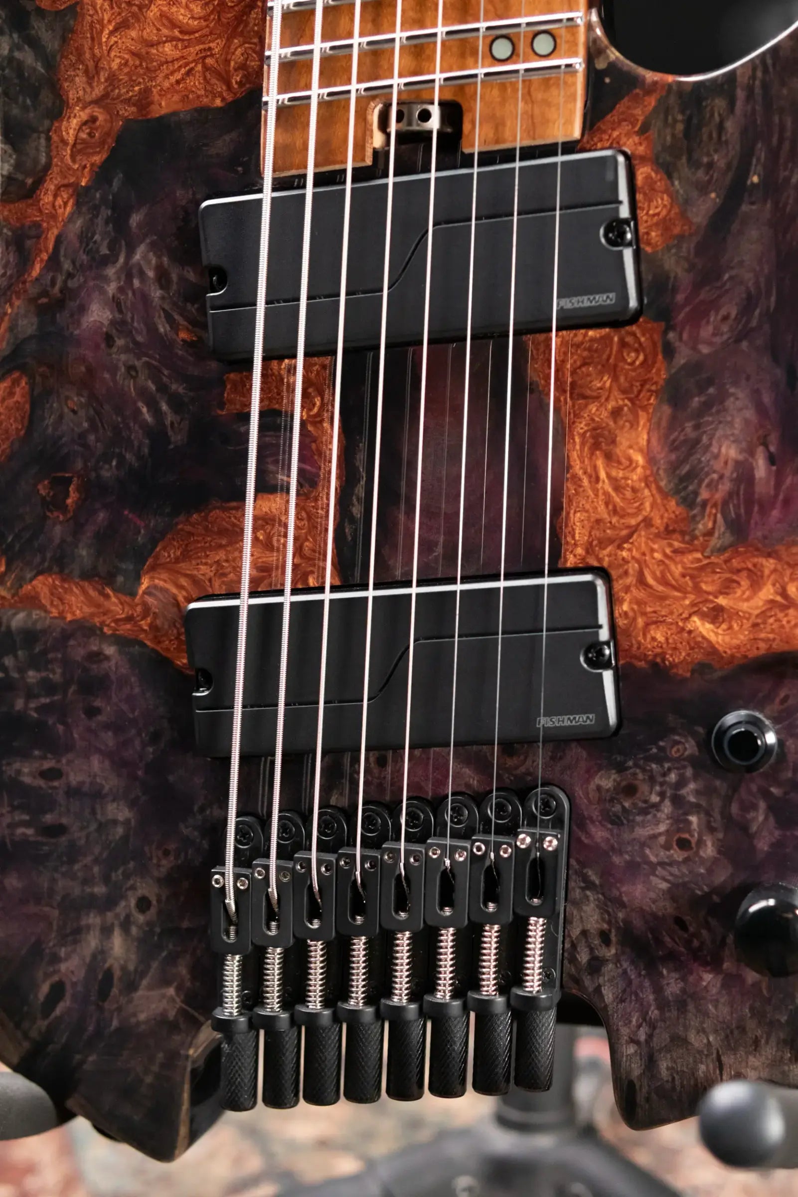 Legator GX8F-MG 8-String Multi-Scale Headless Electric Guitar - Magma with Gig Bag