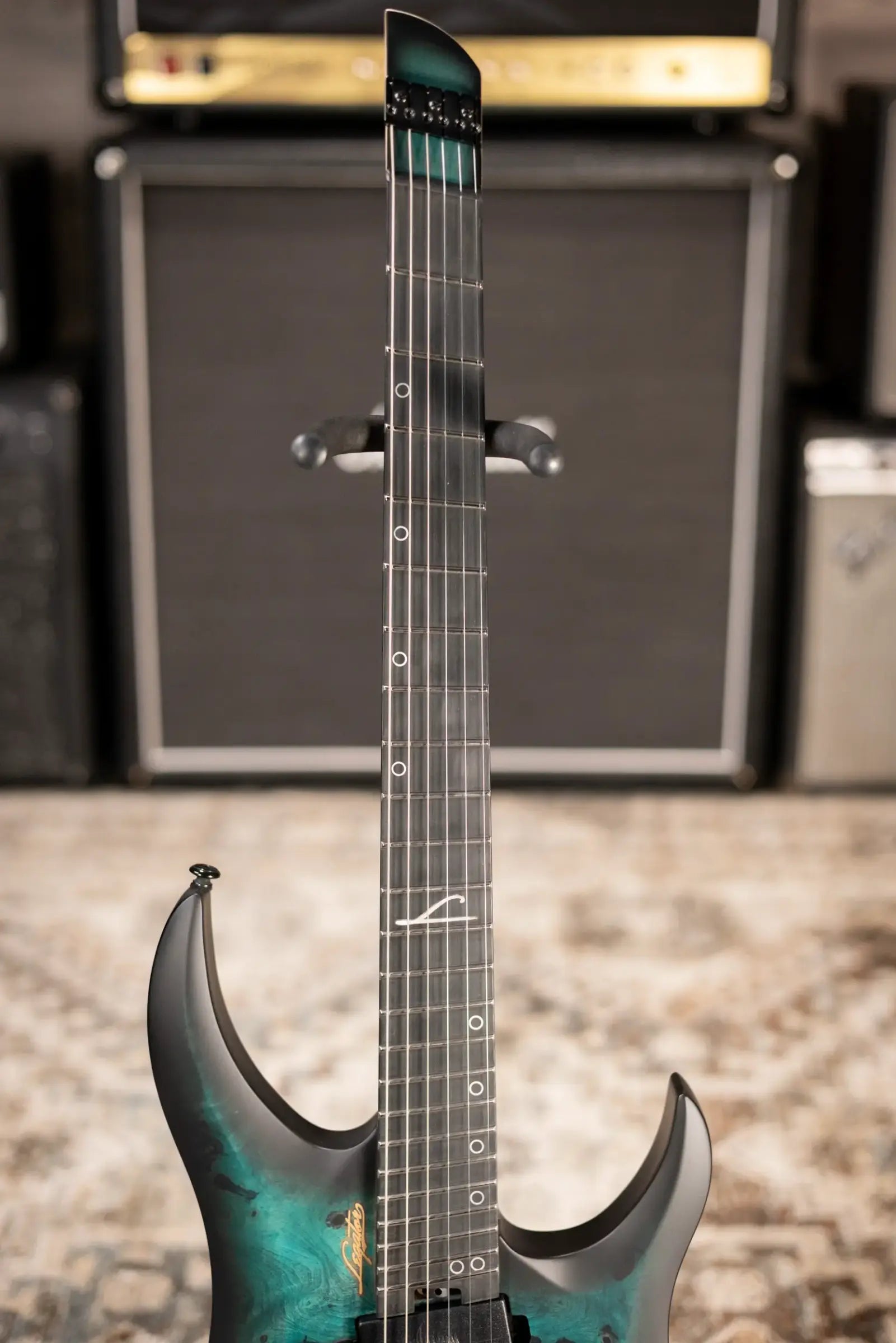 Legator Ghost G6FSS-DS Super Shred 6-String Multi-Scale Electric Guitar - Dark Sapphire with Gig Bag