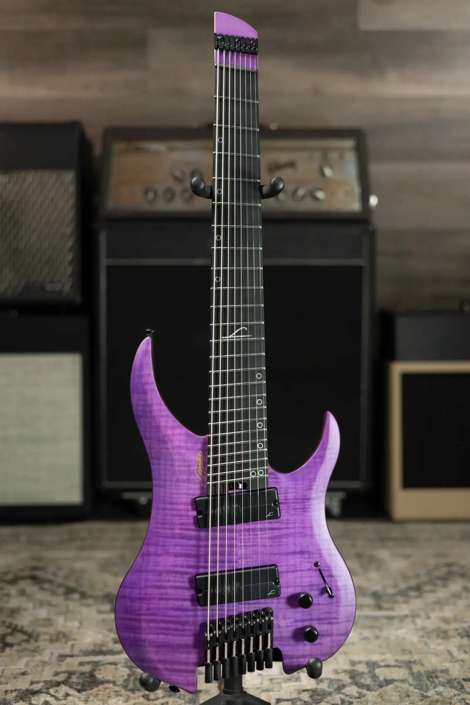 Legator Ghost G8FSS-PR Multi Scale 8-String Electric Guitar - Purple Flame