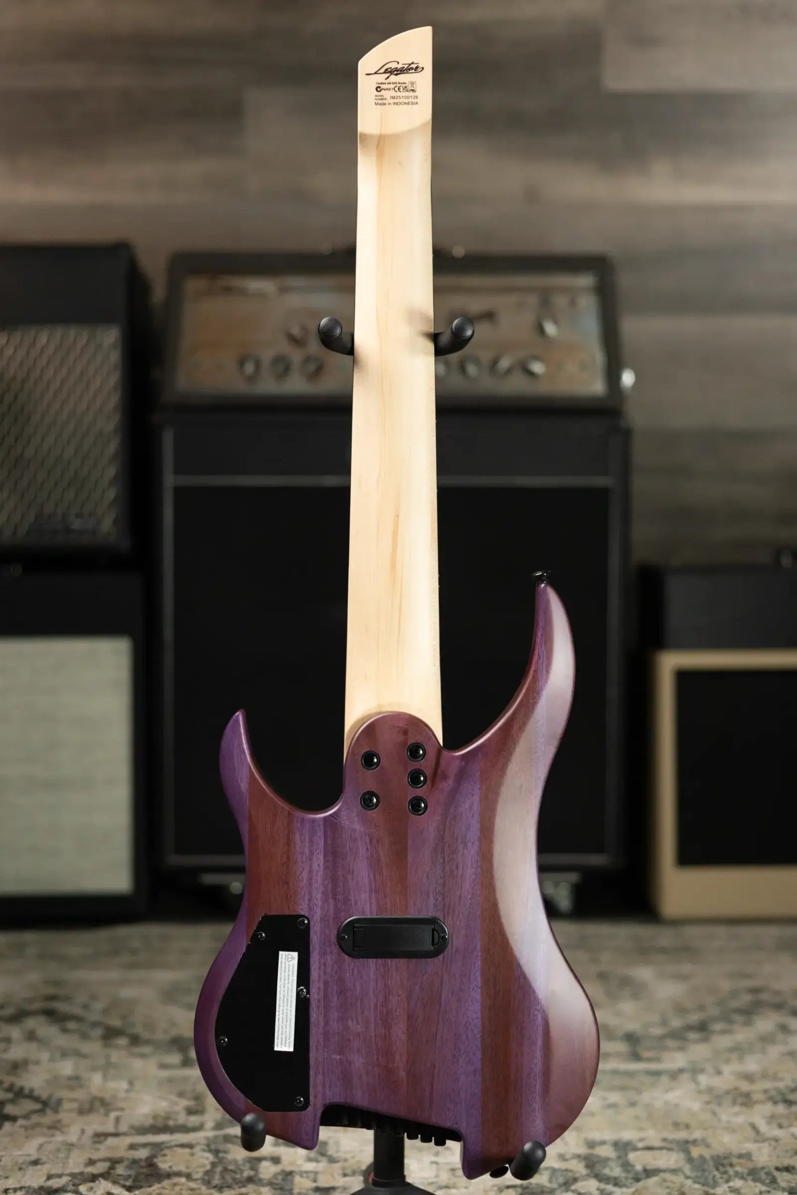 Legator Ghost G8FSS-PR Multi Scale 8-String Electric Guitar - Purple Flame