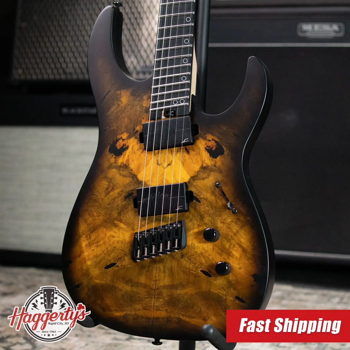 Legator N6FSS-DV Multi-Scale Electric Guitar - Death Valley with Gig Bag