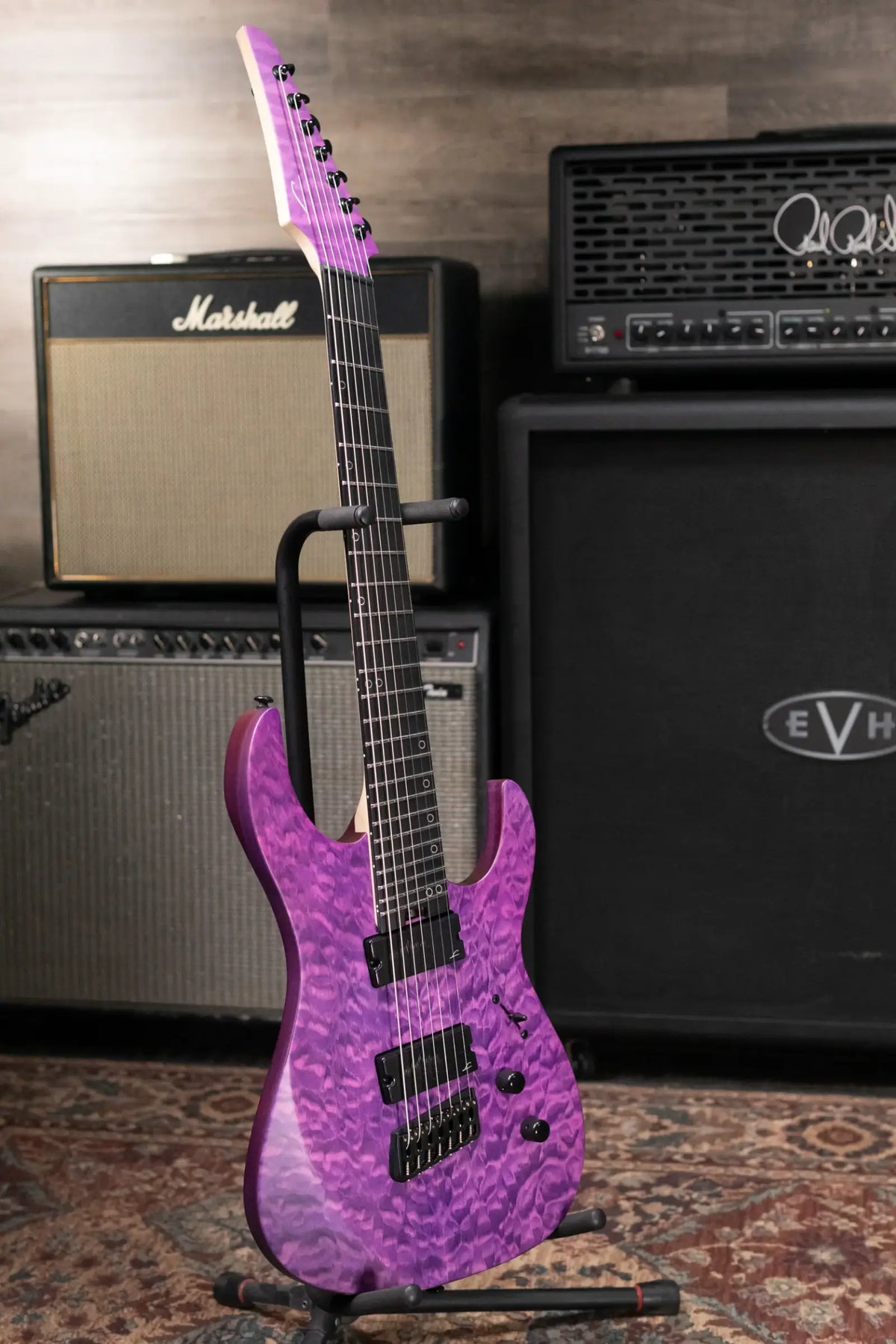 Legator N7FSS-PR Ninja 7-String Multi-Scale Electric Guitar - Purple QM