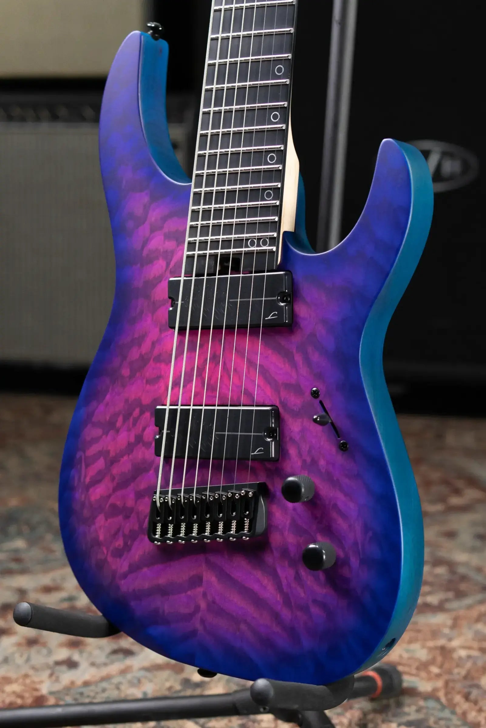 Legator N8FSS-HB 8-String Multi-Scale Electric Guitar - Hyper Nova Blue with Gig Bag
