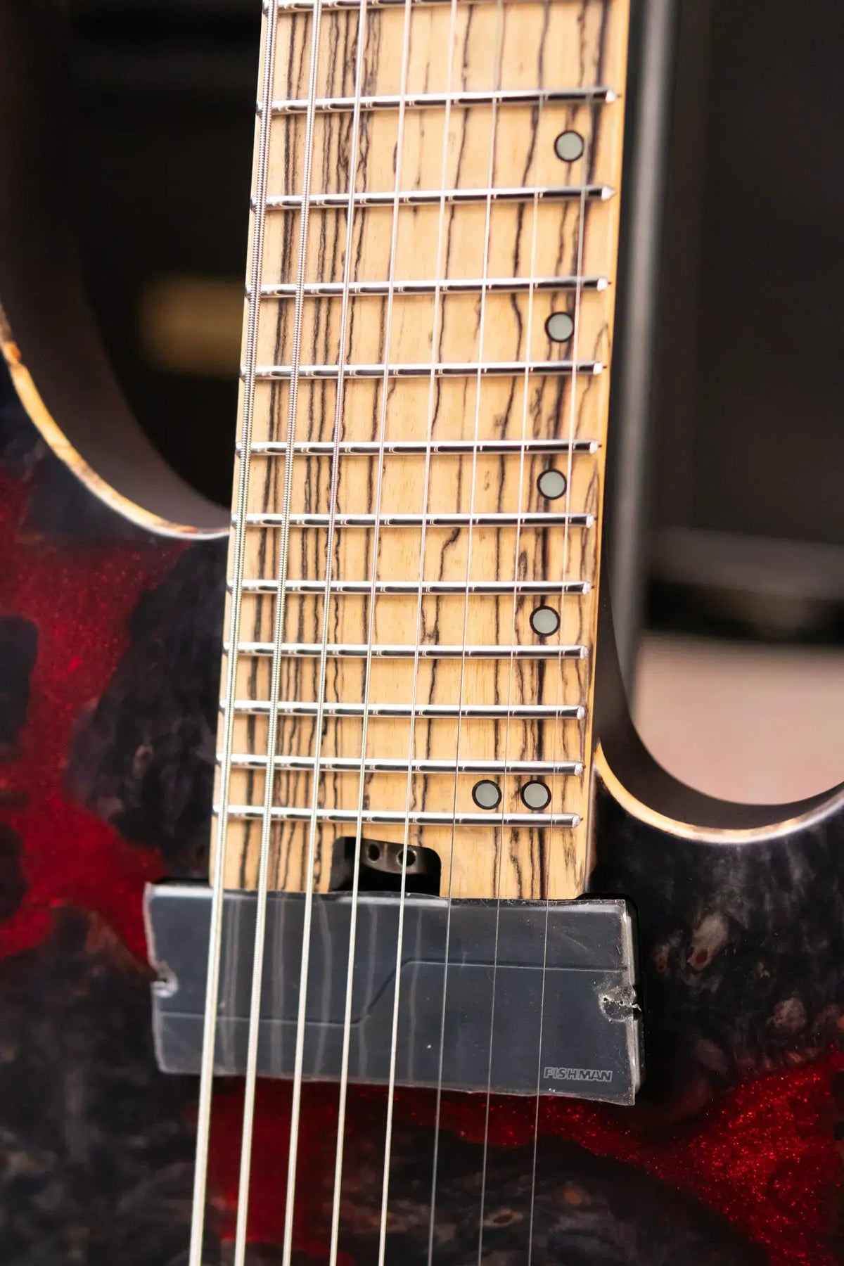 Legator N8FX-BW 8-String Multi-Scale Electric Guitar - Black Widow with Gig Bag