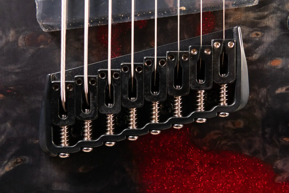 Legator N8FX-BW 8-String Multi-Scale Electric Guitar - Black Widow with Gig Bag