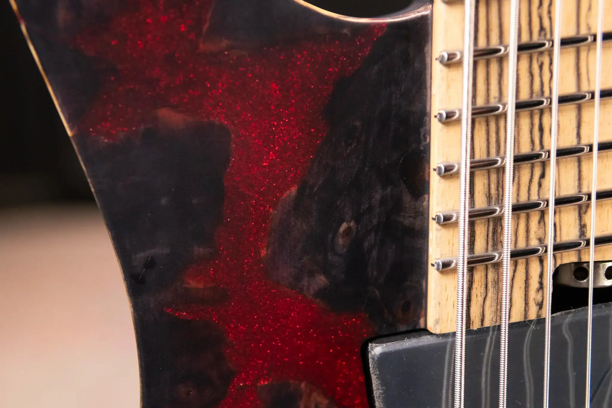 Legator N8FX-BW 8-String Multi-Scale Electric Guitar - Black Widow with Gig Bag