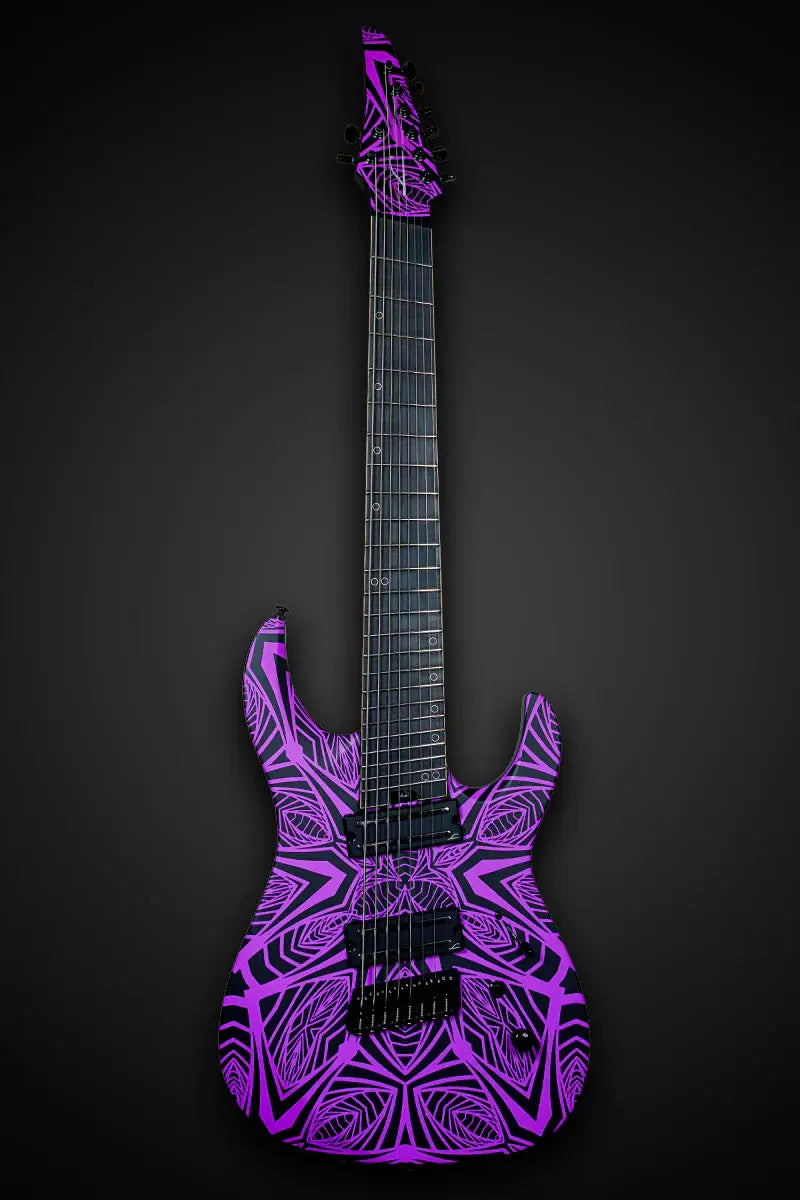 Legator N8F-INK Ninja Bolt-On 8-String Multi-Scale Electric Guitar - Satin Ilya Purple
