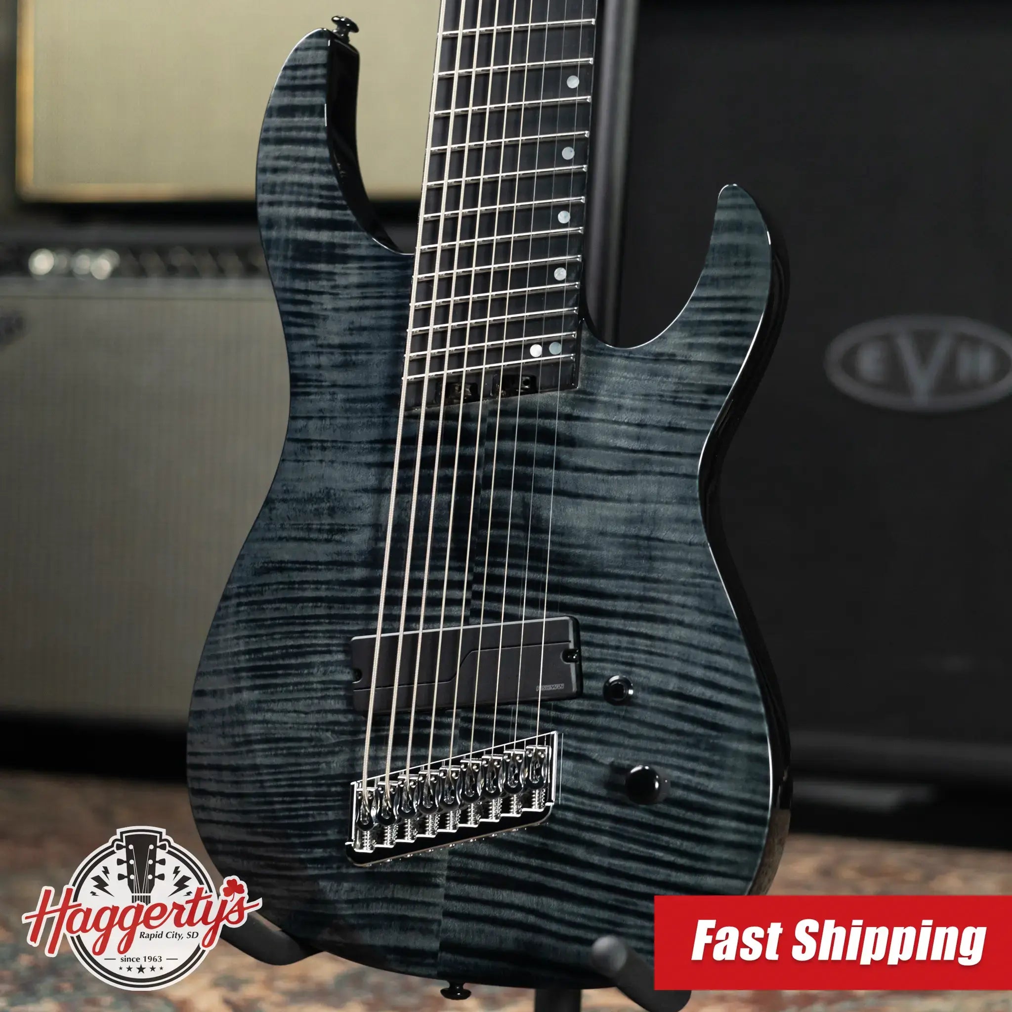Legator N9F-BLK Ninja Multi-Scale 9-String Electric Guitar - Black with Gig Bag - Floor Model