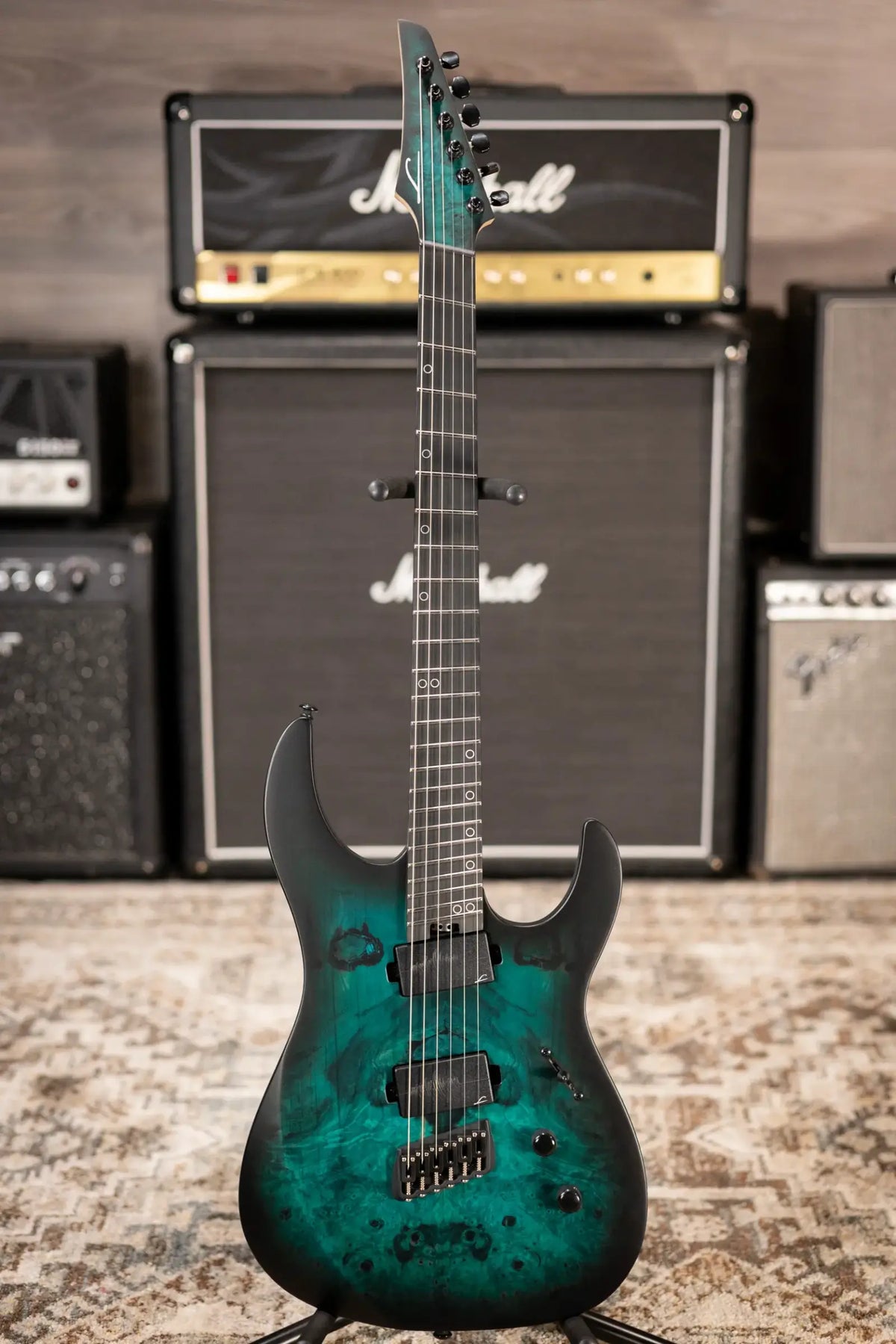 Legator Ninja N6FSS-DS Super Shred 6-String Multi-Scale Electric Guitar - Dark Sapphire with Gig Bag