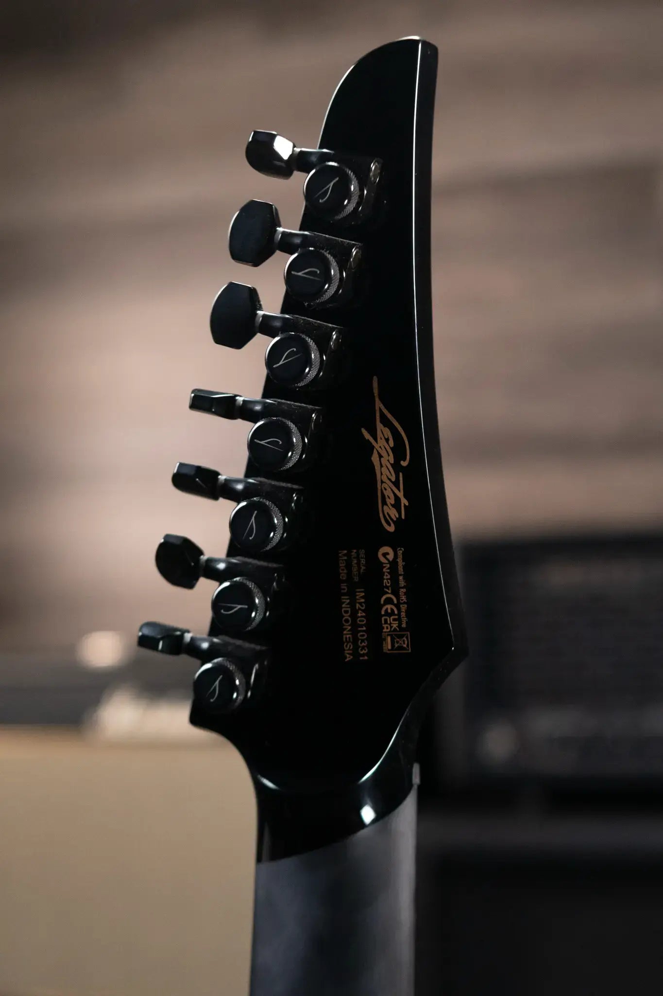 Legator Ninja N7 Slaughter 7-String Electric Guitar - Black with Gig Bag
