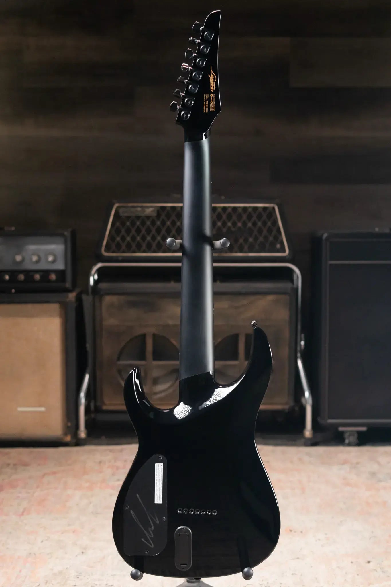 Legator Ninja N7 Slaughter 7-String Electric Guitar - Demolisher Black with Gig Bag