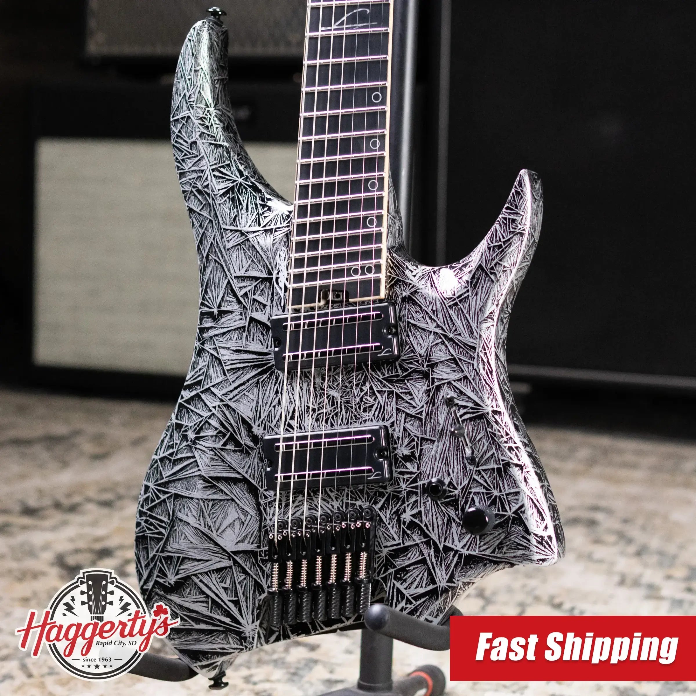 Legator R7F Revenant Bolt-On 7-String Multi-scale Electric Guitar - Gloss Black Ice