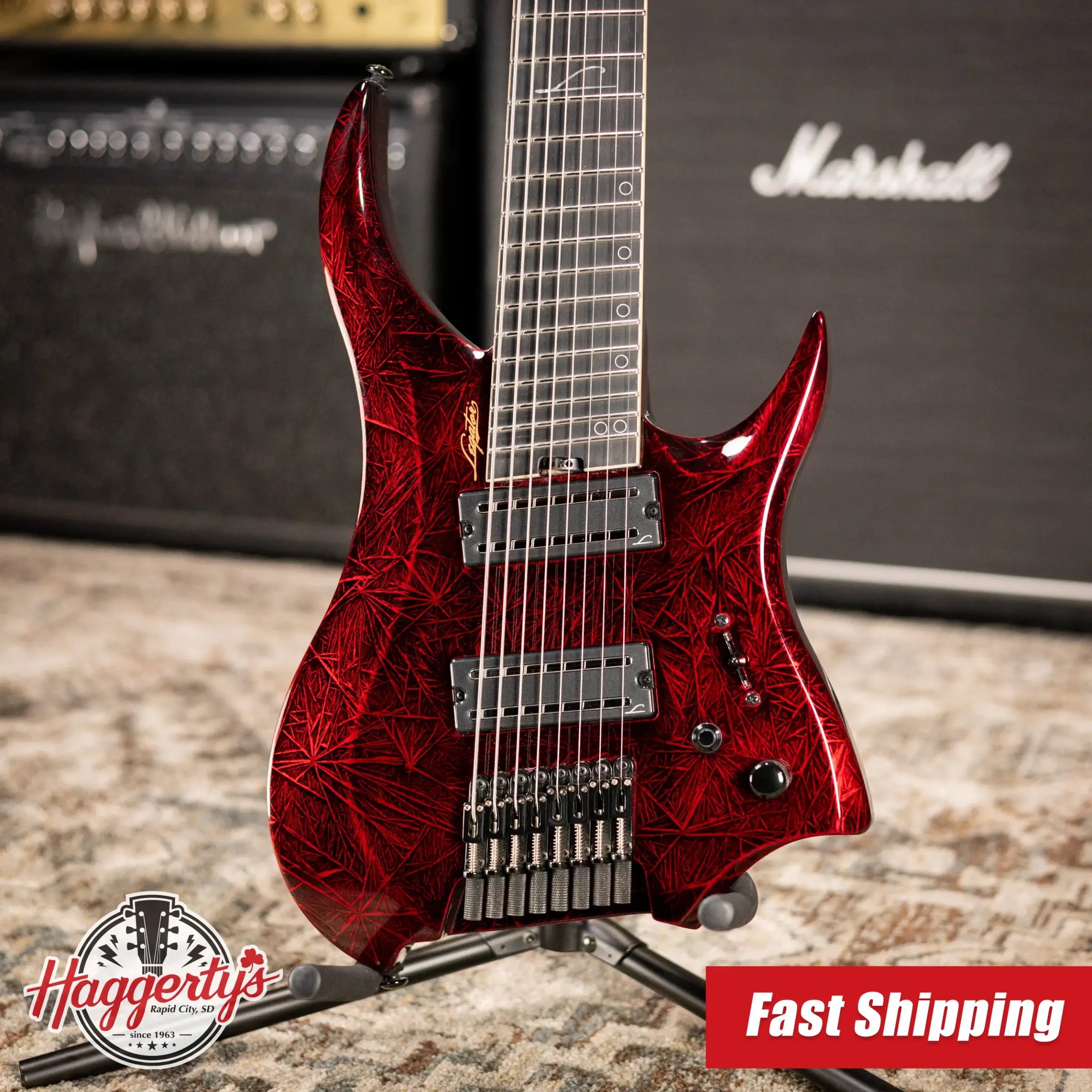 Legator R8F Revenant 8-String Multi-Scale Electric Guitar - Bloody Mary