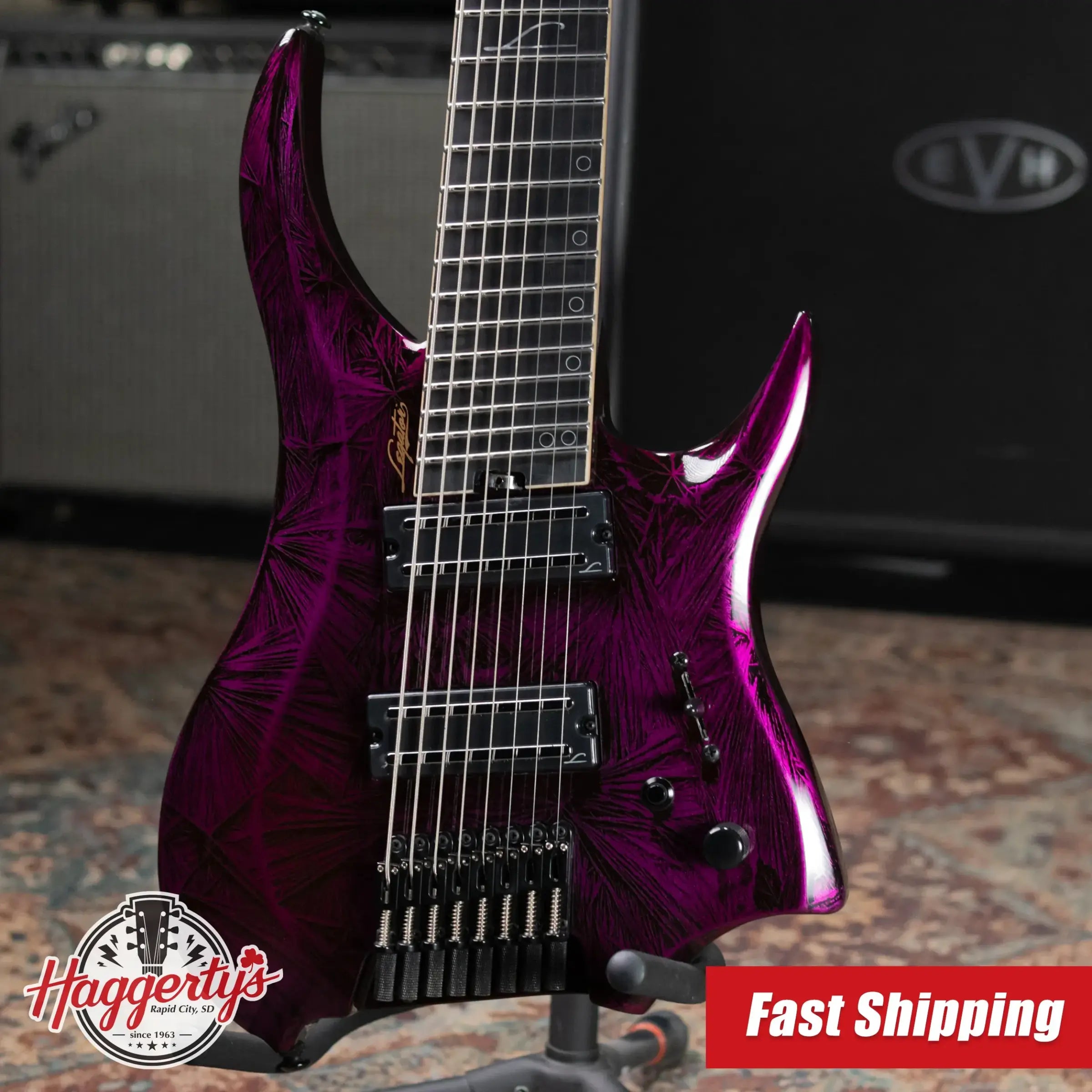 Legator R8F Revenant Bolt-On 8-String Multi-Scale Electric Guitar - Purple Rain with Padded Gig Bag