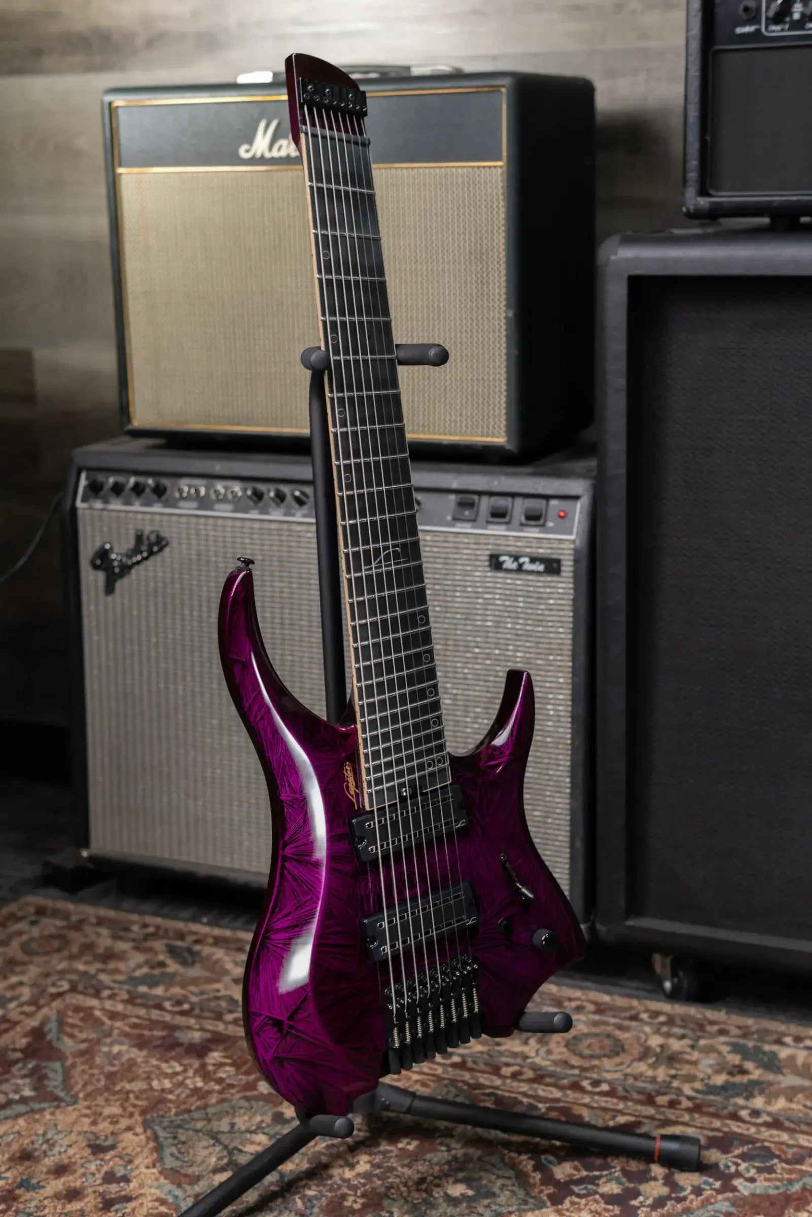 Legator R8F Revenant Bolt-On 8-String Multi-Scale Electric Guitar - Purple Rain with Padded Gig Bag