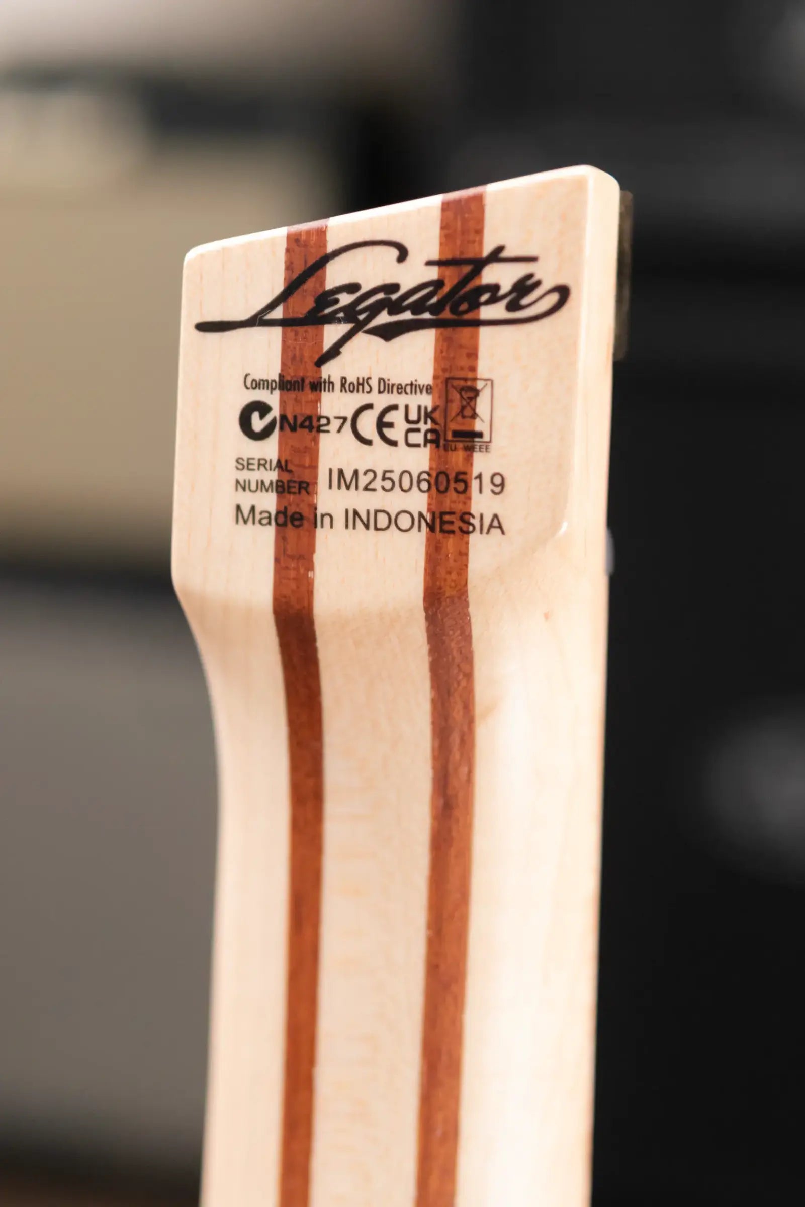 Legator Sebastiside Signature SB-7 Ghost 7-String Electric Guitar - Trans Black Burl Top with Gig Bag