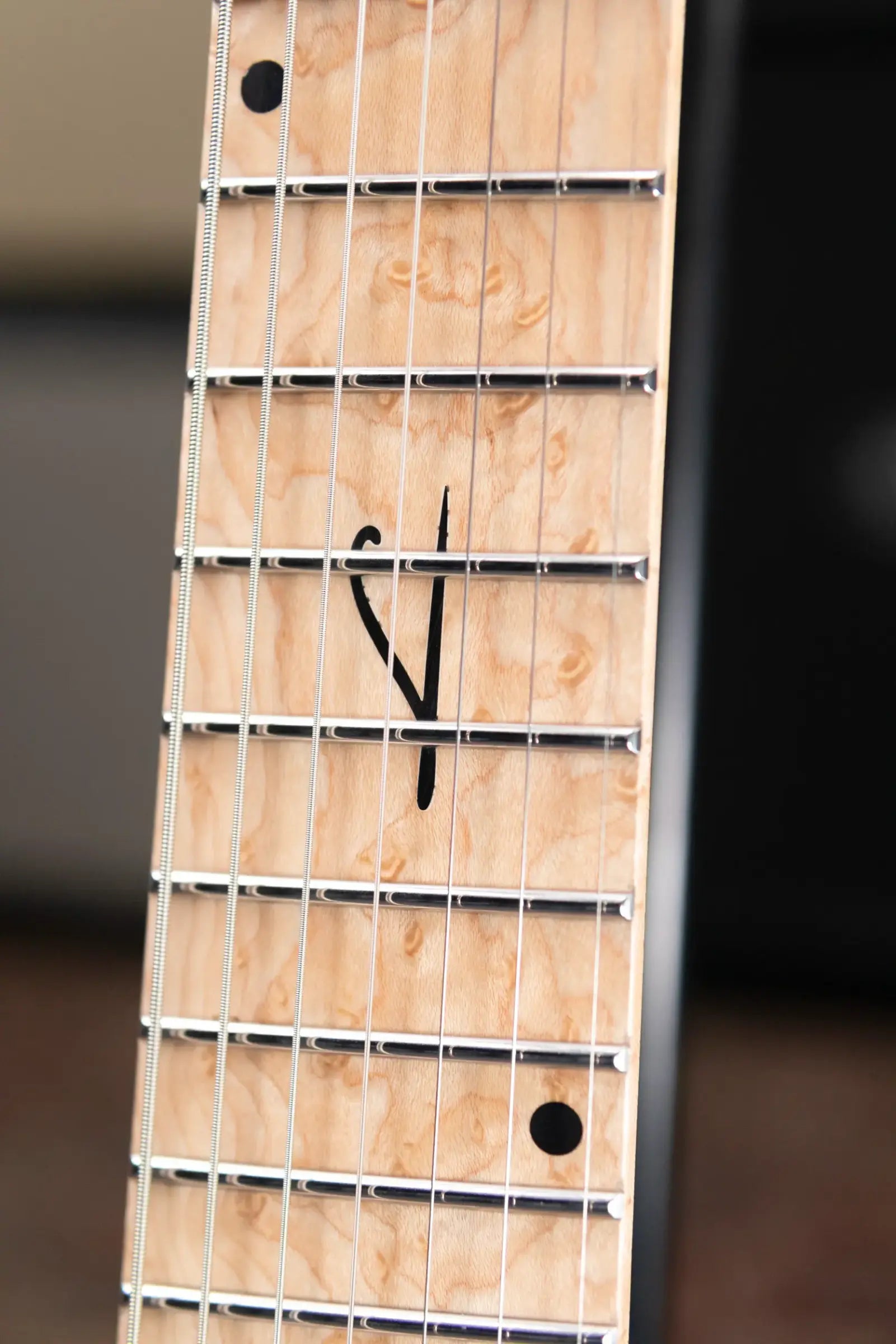 Legator Sebastiside Signature SB-7 Ghost 7-String Electric Guitar - Trans Black Burl Top with Gig Bag