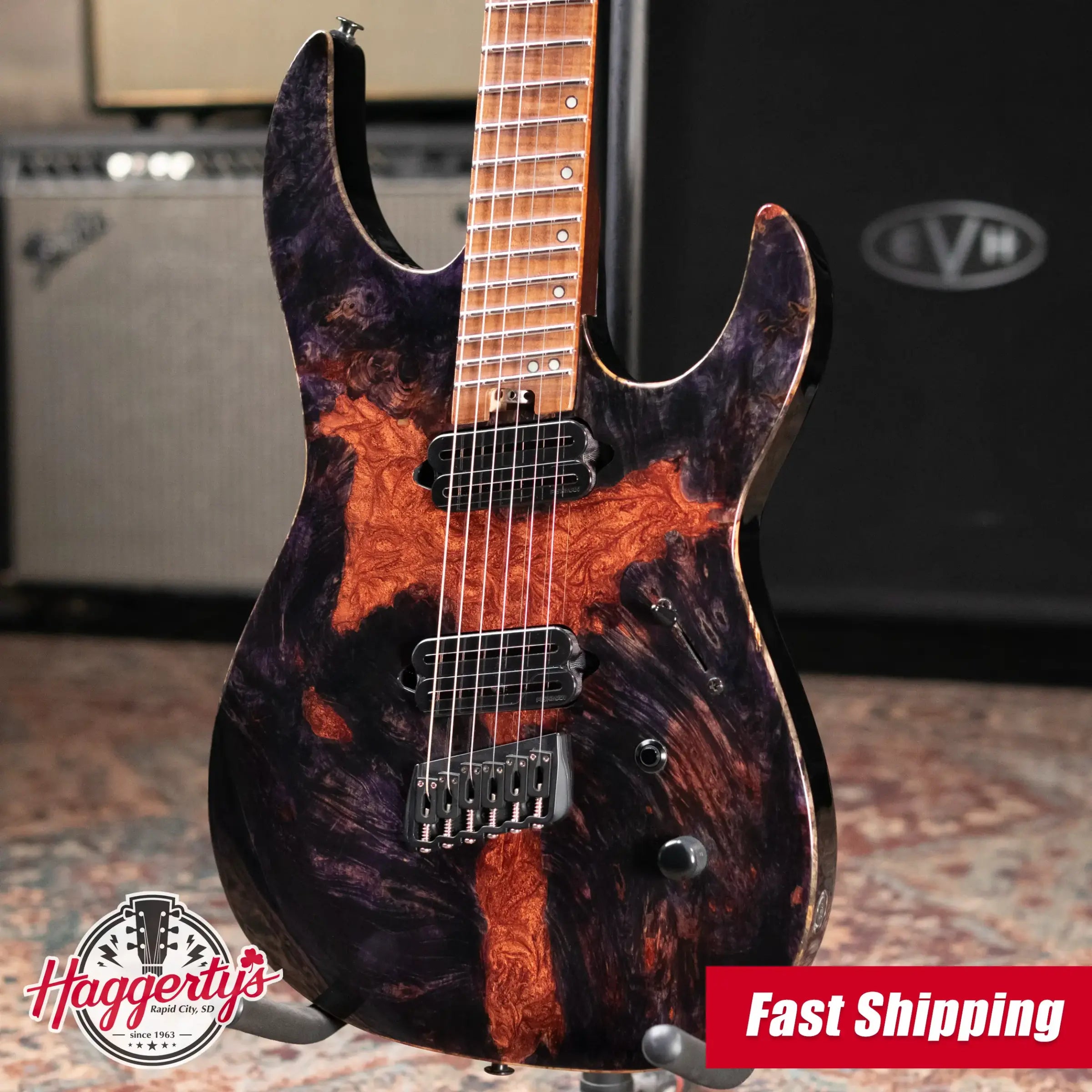 Legator X6F-MG Multi-Scale Electric Guitar - Magma with Gig Bag