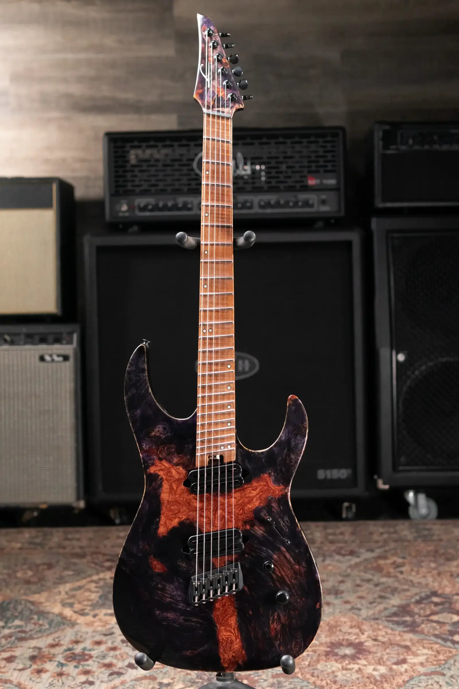 Legator X6F-MG Multi-Scale Electric Guitar - Magma with Gig Bag