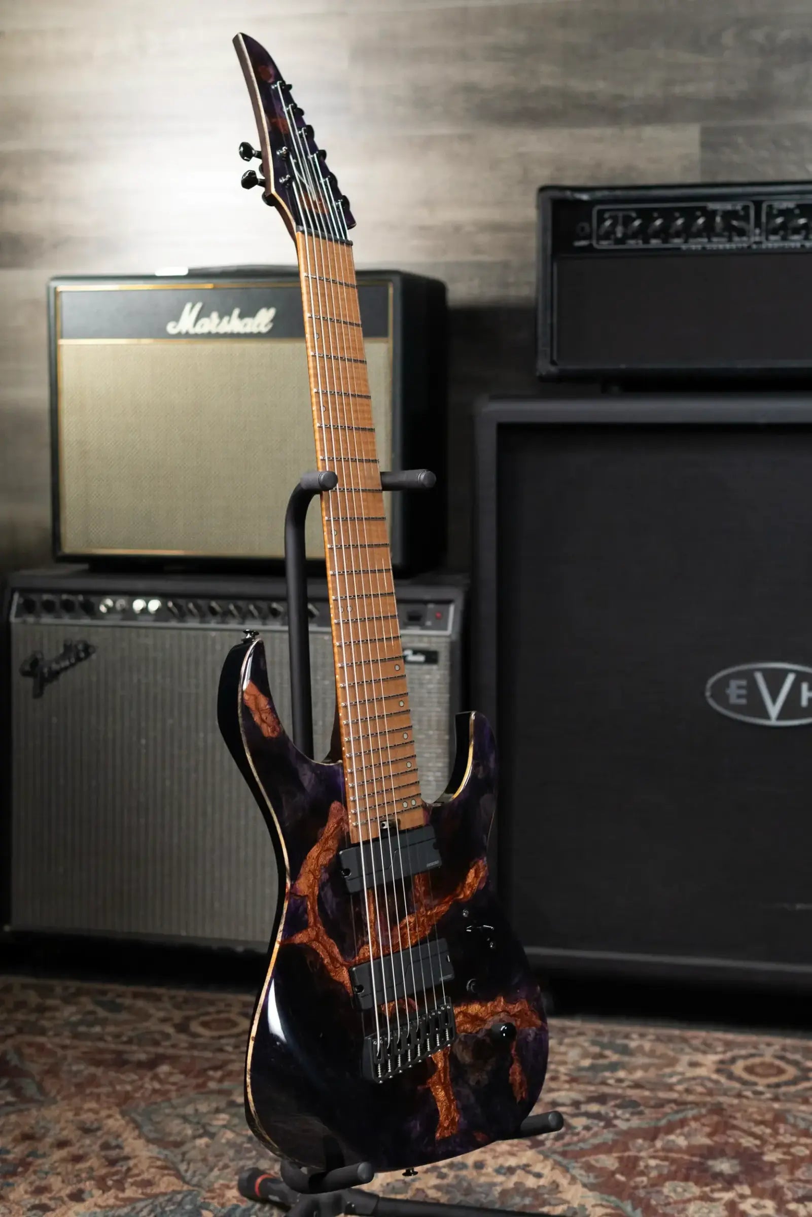 Legator X8F-MG 8-String Multi-Scale Headless Electric Guitar - Magma with Gig Bag