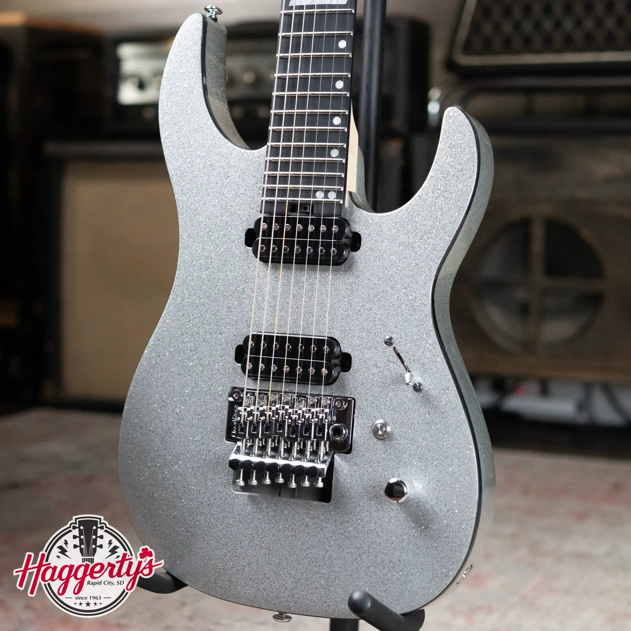 Legator Y07 7-String Electric Guitar - Silver with Gig Bag