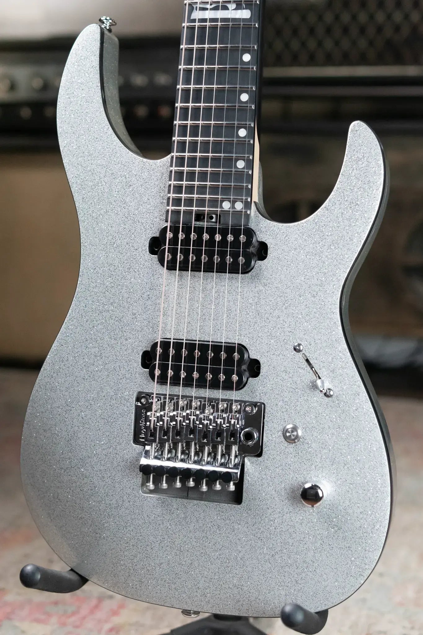 Legator Y07 7-String Electric Guitar - Silver with Gig Bag