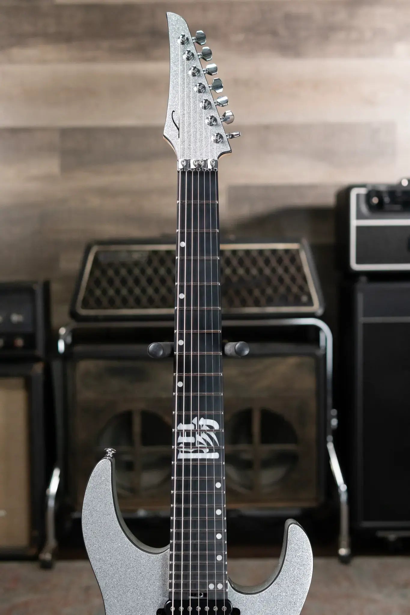 Legator Y07 7-String Electric Guitar - Silver with Gig Bag