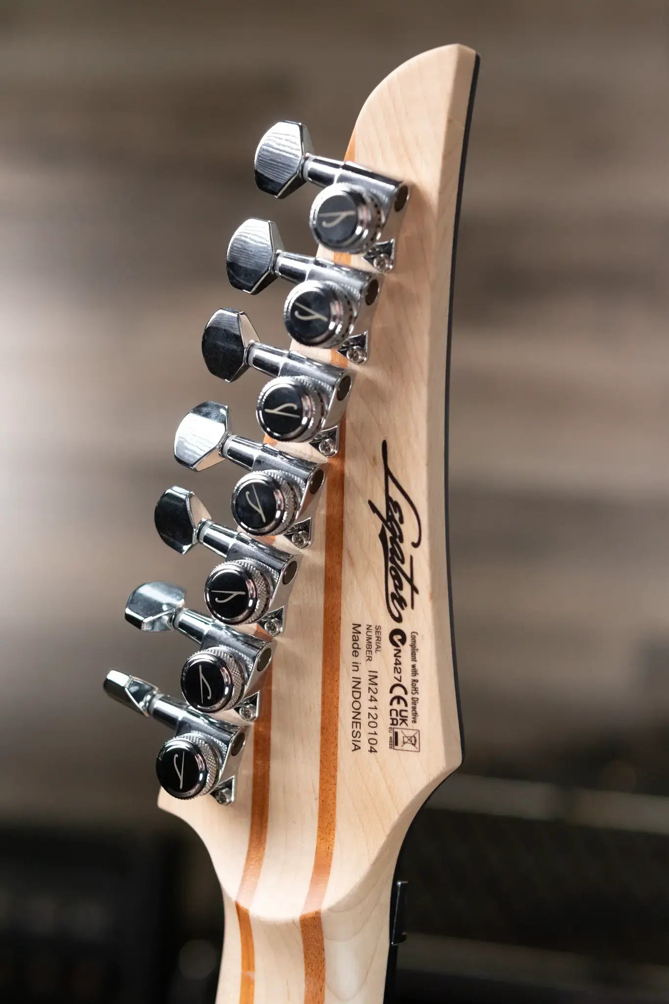 Legator Y07 7-String Electric Guitar - Silver with Gig Bag