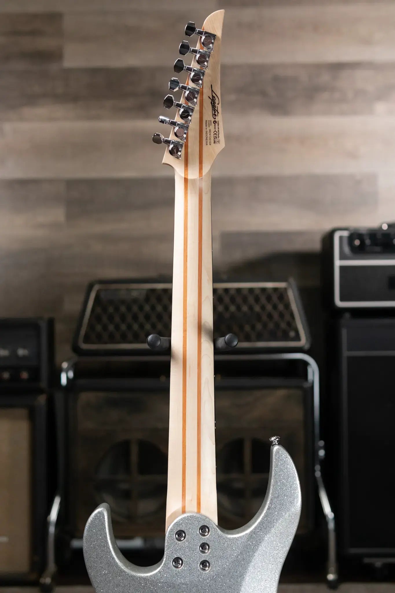 Legator Y07 7-String Electric Guitar - Silver with Gig Bag