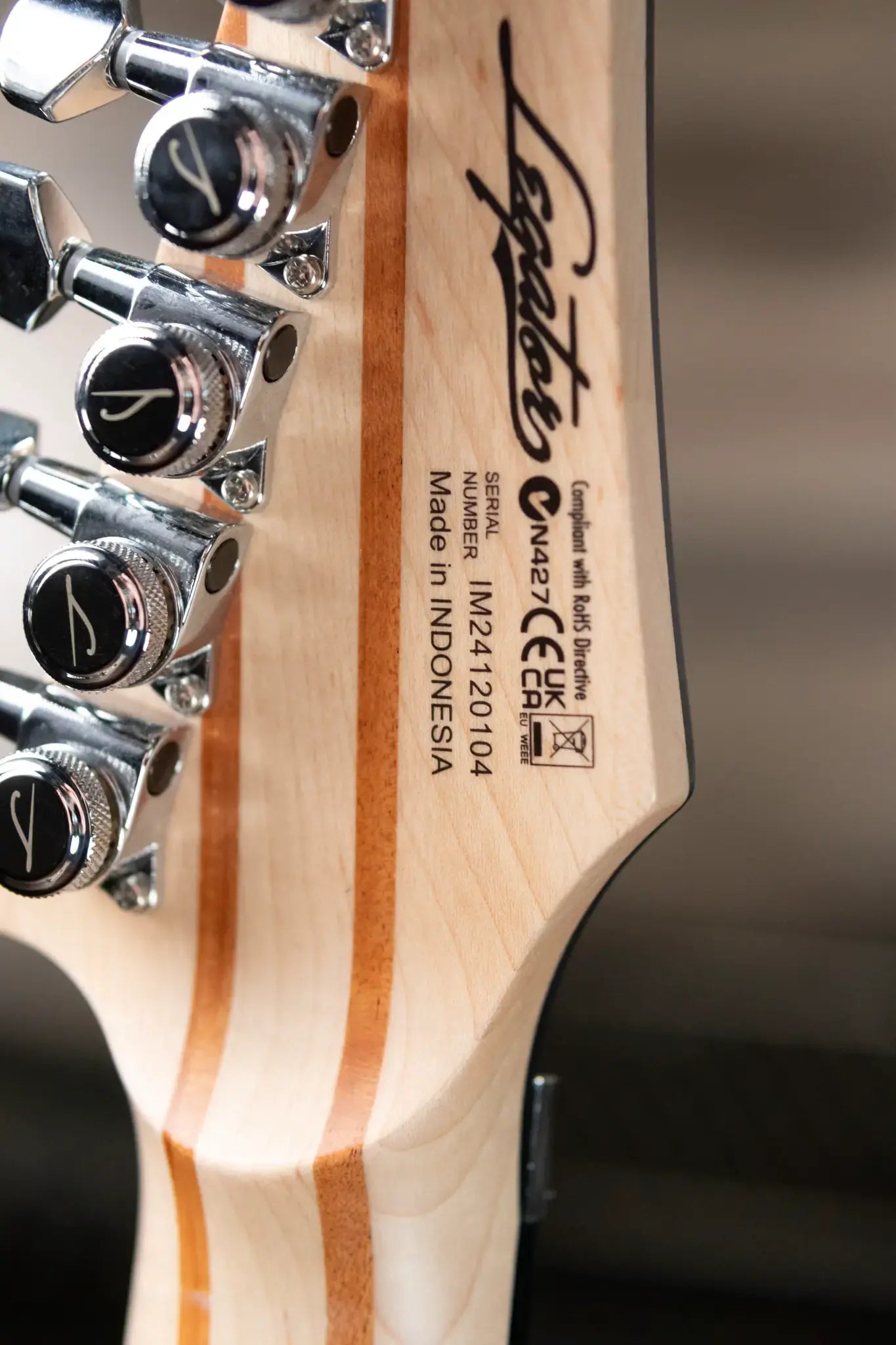 Legator Y07 7-String Electric Guitar - Silver with Gig Bag