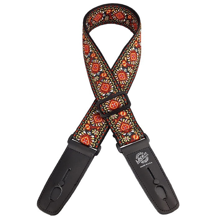 Lock-It Retro Vintage 2" Guitar Strap LIS-065-PR - Persian Light Red