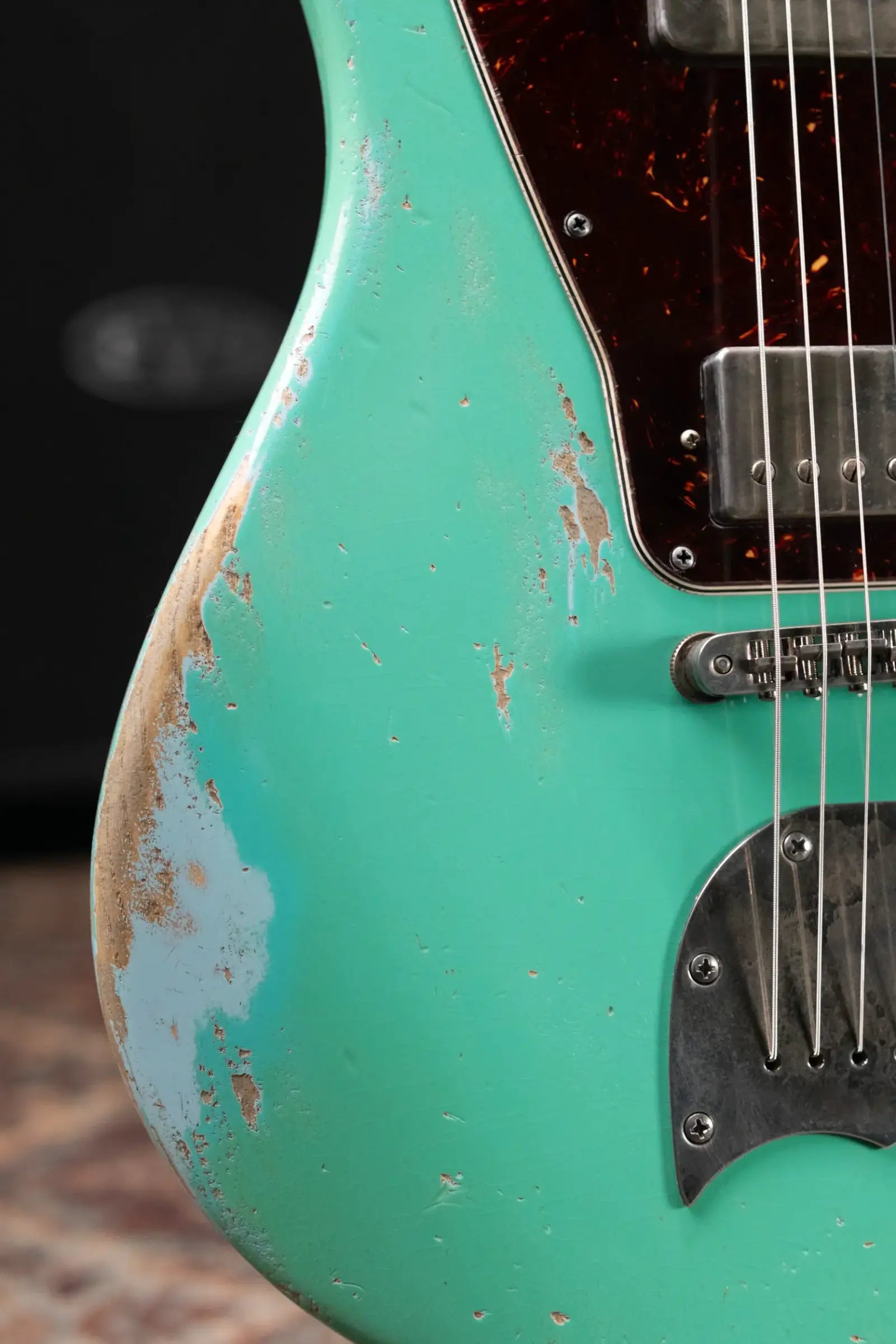 Luxxtone Choppa J Electric Guitar - Seafoam Green over Sonic Blue with Hardshell Case - Used