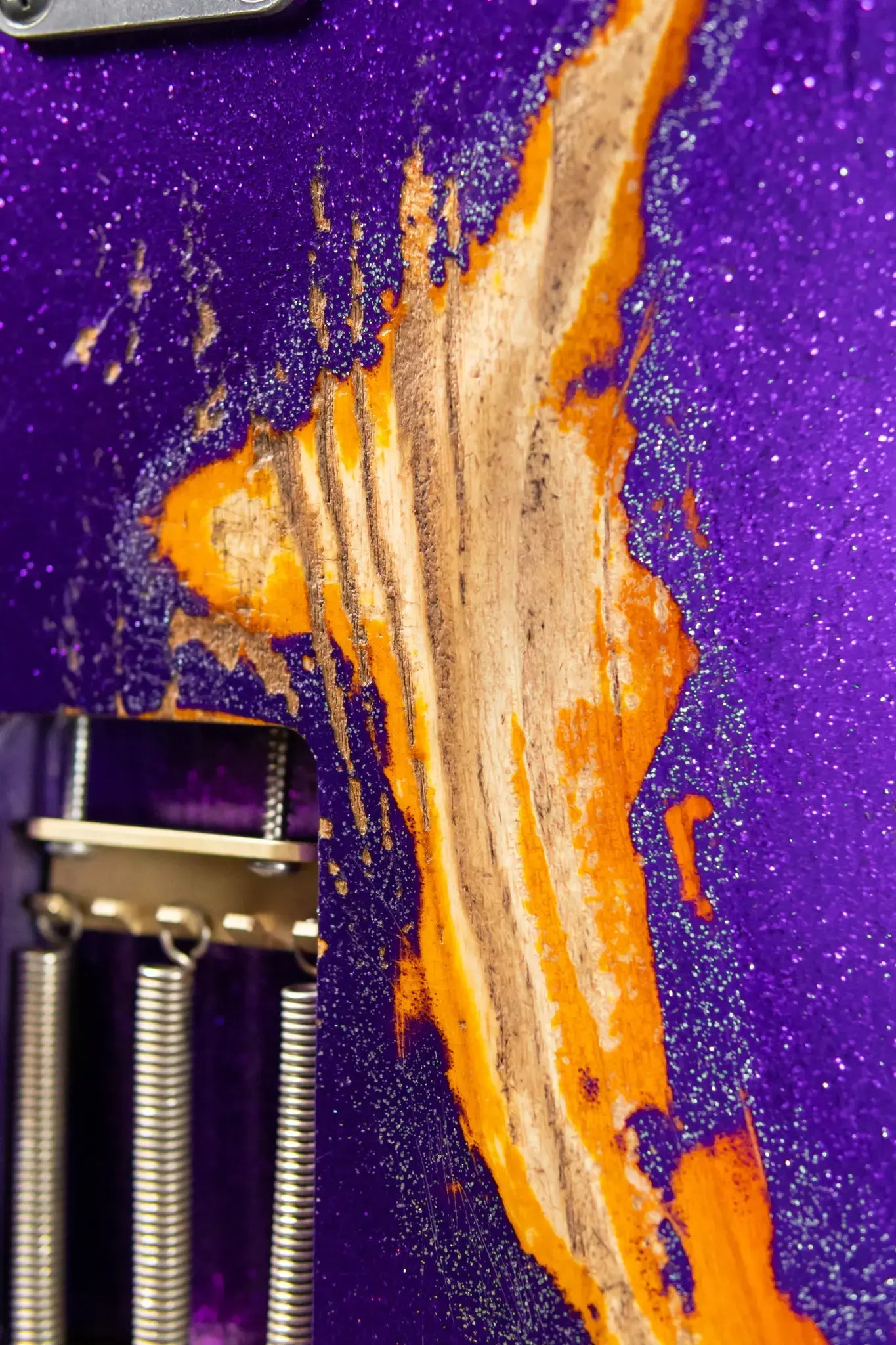 Luxxtone Choppa S Electric Guitar - Purple Sparkle over Sunburst with Hardshell Case
