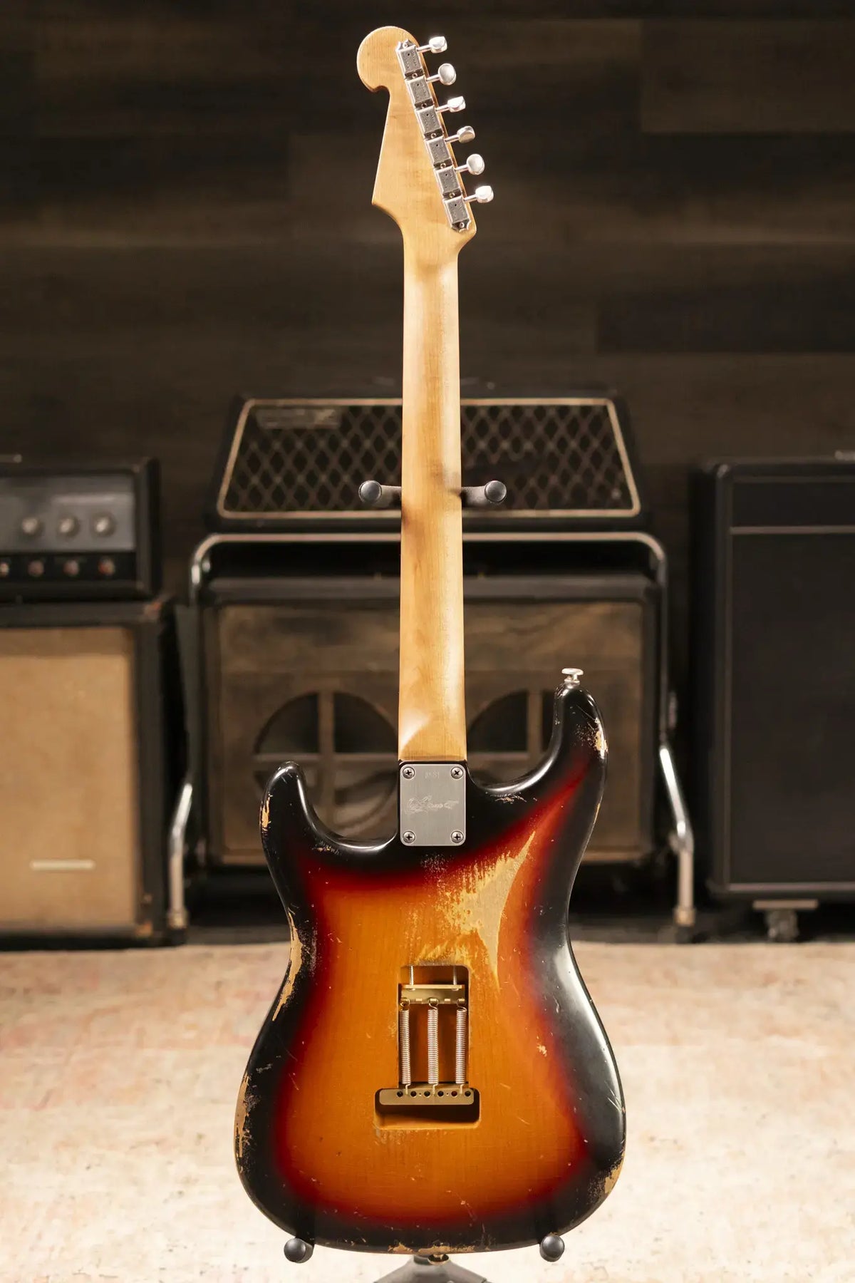 Luxxtone Choppa S HSS Electric Guitar - 3-Tone Sunburst with Hardshell Case
