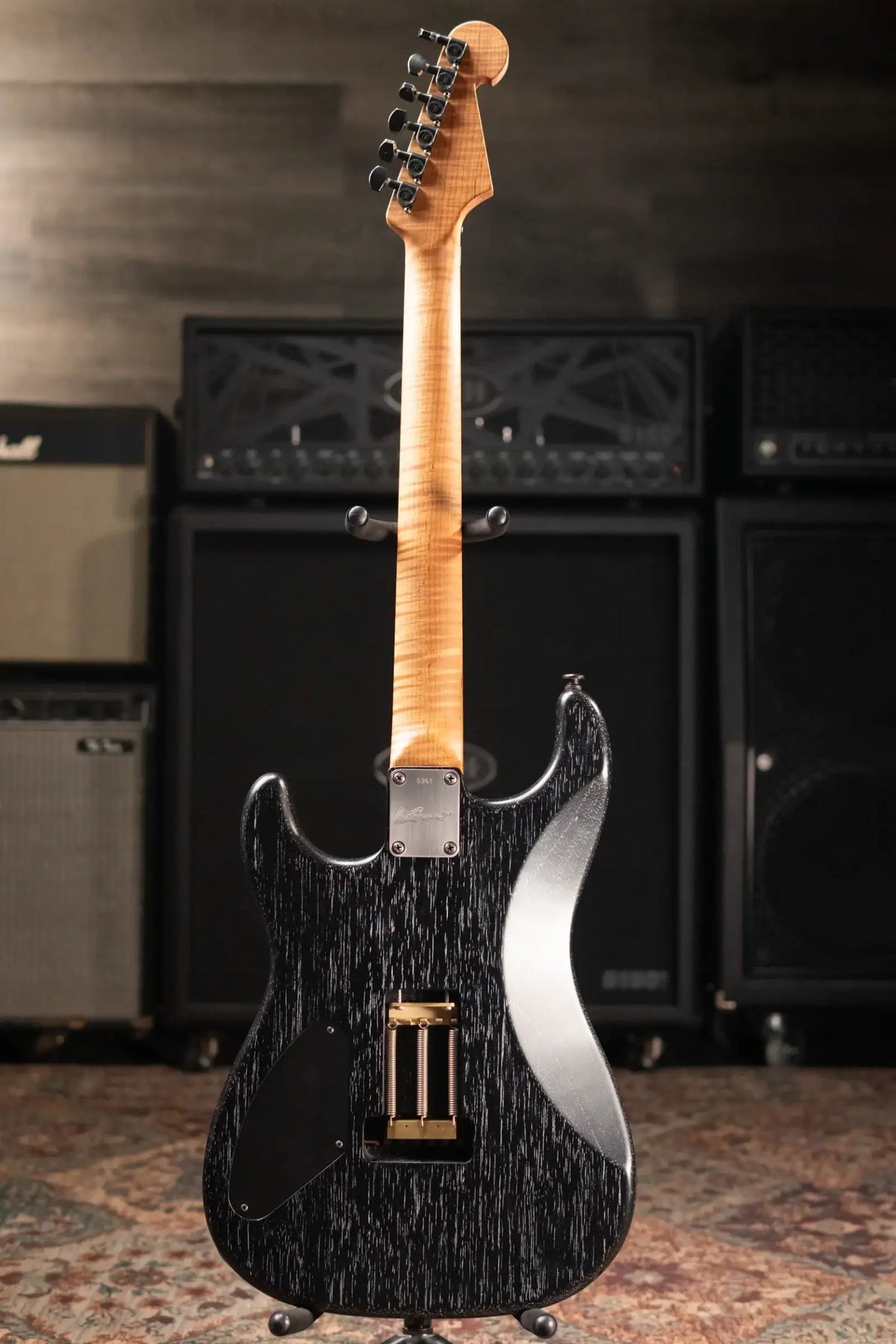 Luxxtone El Machete Electric Guitar - Black Doghair with Hardshell Case