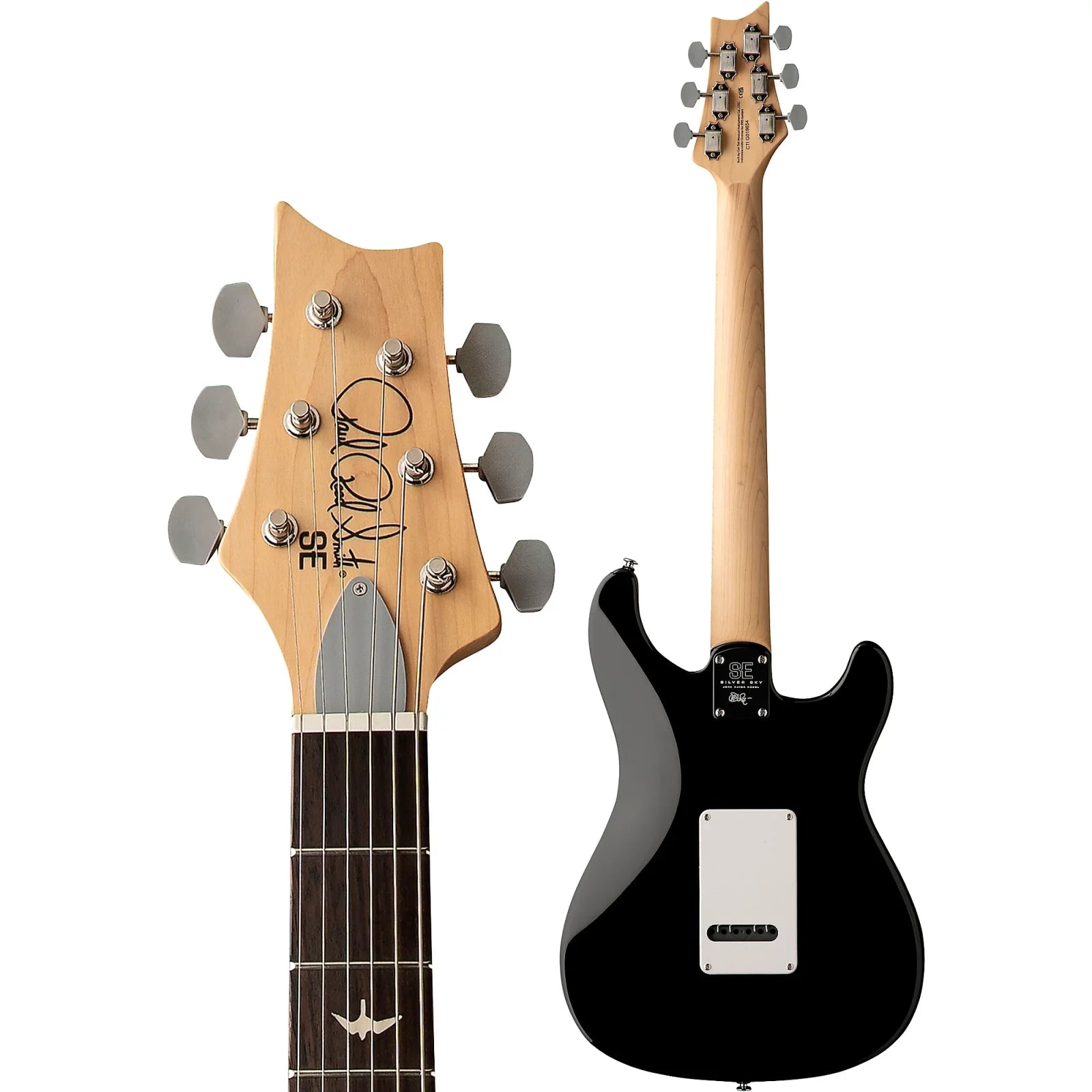 PRS SE Silver Sky Left-Handed Electric Guitar - Piano Black with Gig Bag